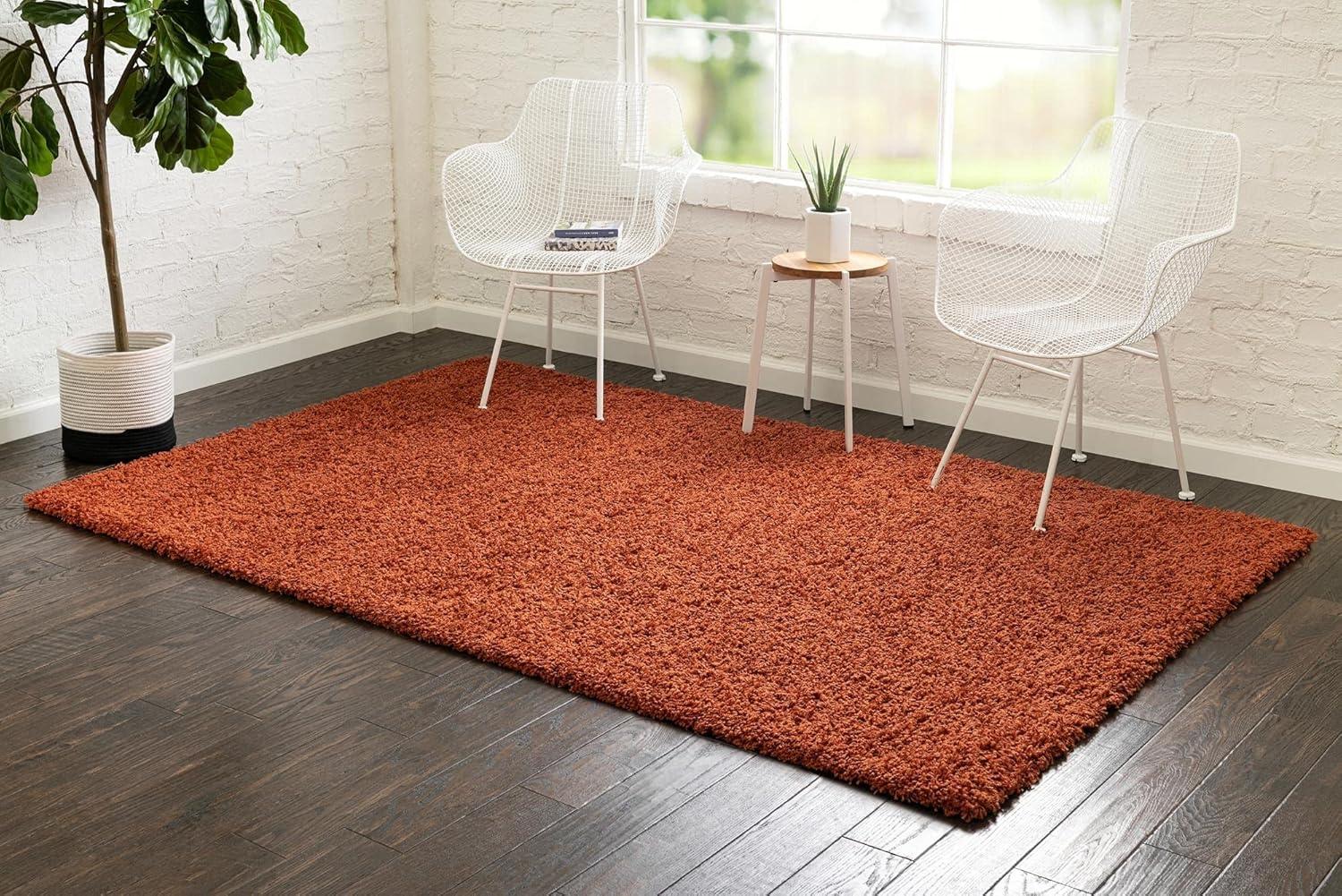 Unique Loom Solid Shag Solid Indoor Woven Area Rug