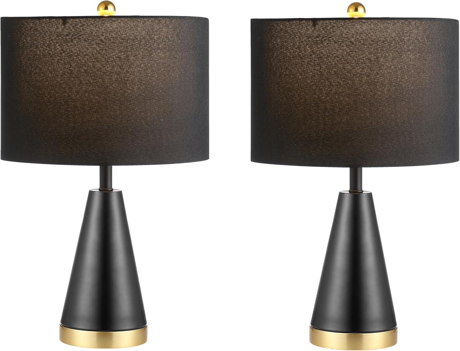 Penla Table Lamp (Set of 2) - Black/Brass Gold - Safavieh.