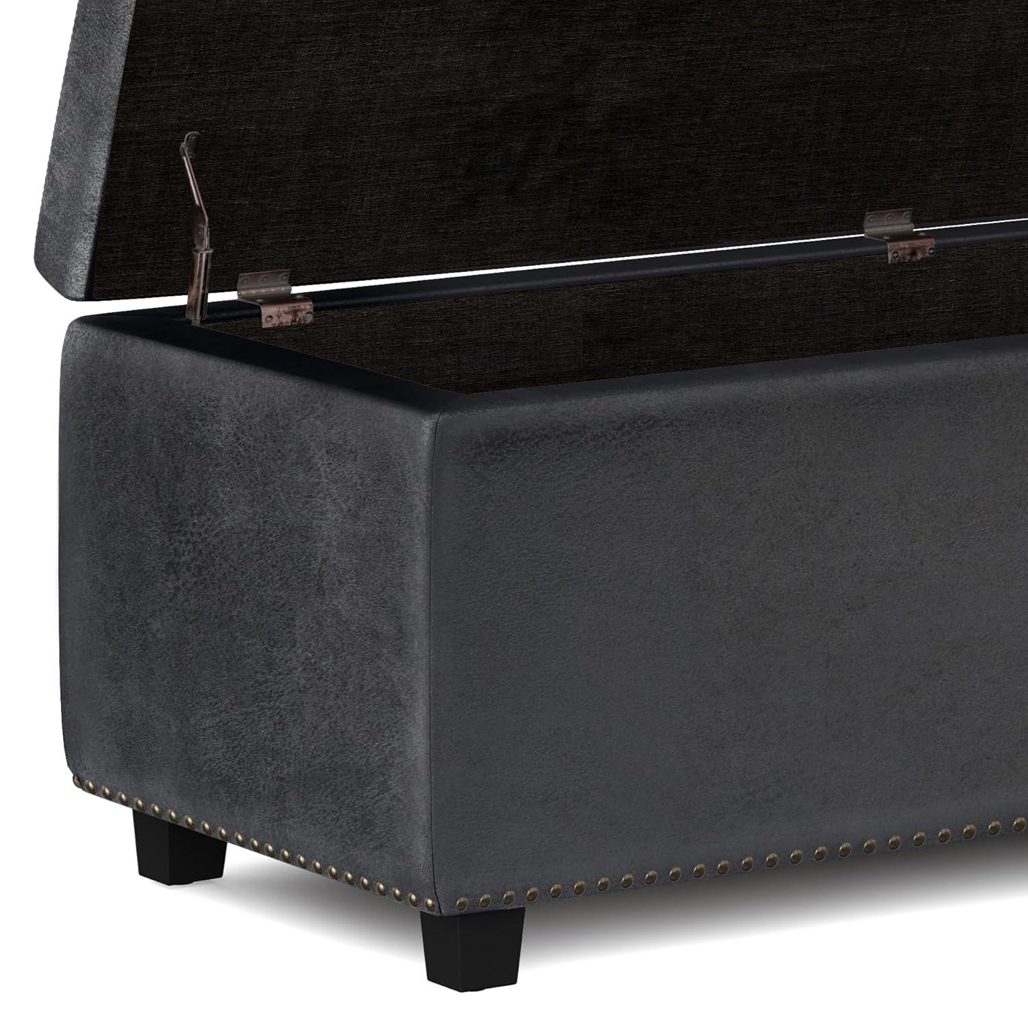 Simplihome Large Storage Ottoman Bench, Hamilton
