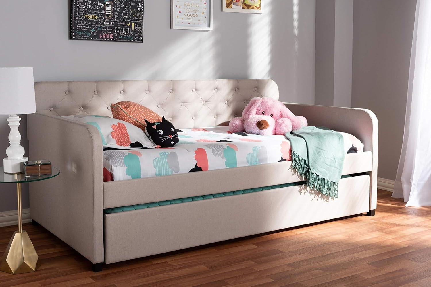 Baxton Studio Daybeds Twin Beige