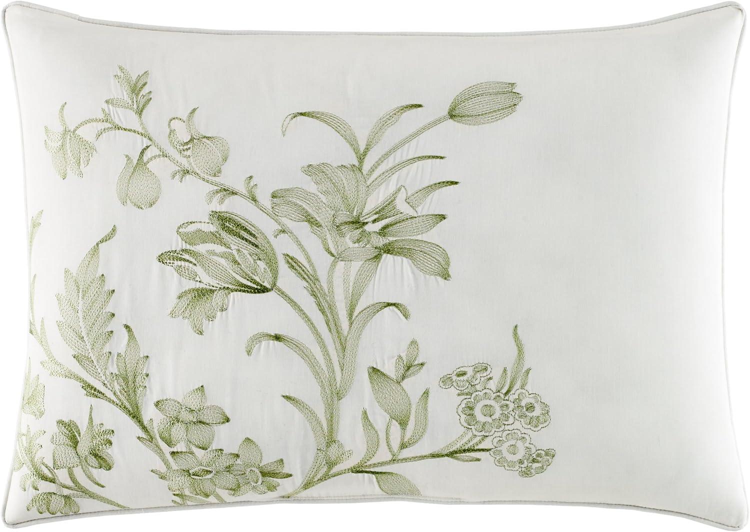 Laura Ashley Laura Ashley Natalie Green Floral Cotton Comforter Bonus Set