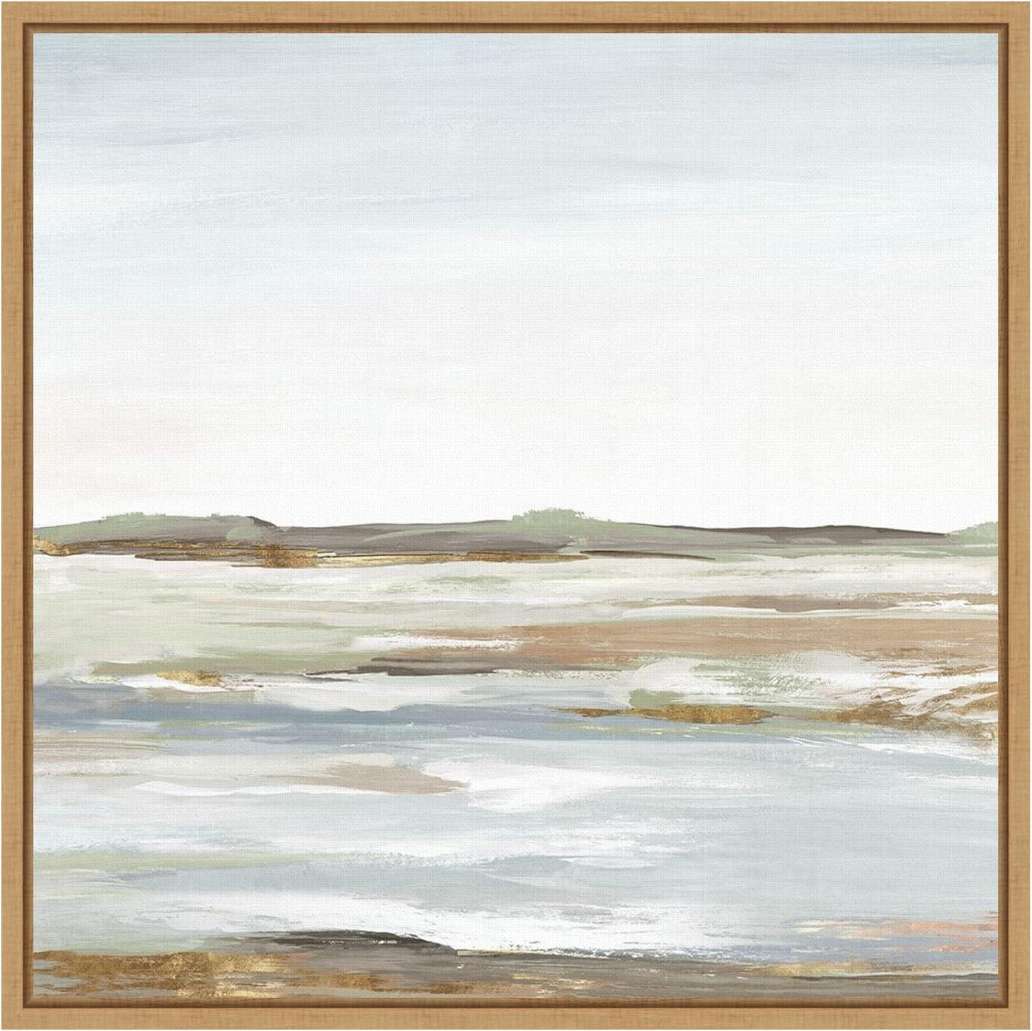 16" x 16" Vastness I by Eva Watts Framed Wall Canvas - Amanti Art: Modern Style Lithograph, Horizontal Layout