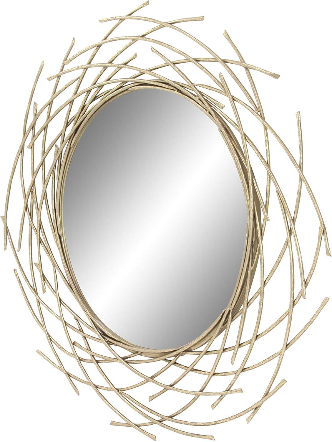 Modern Overlapping Arc Accent Mirror