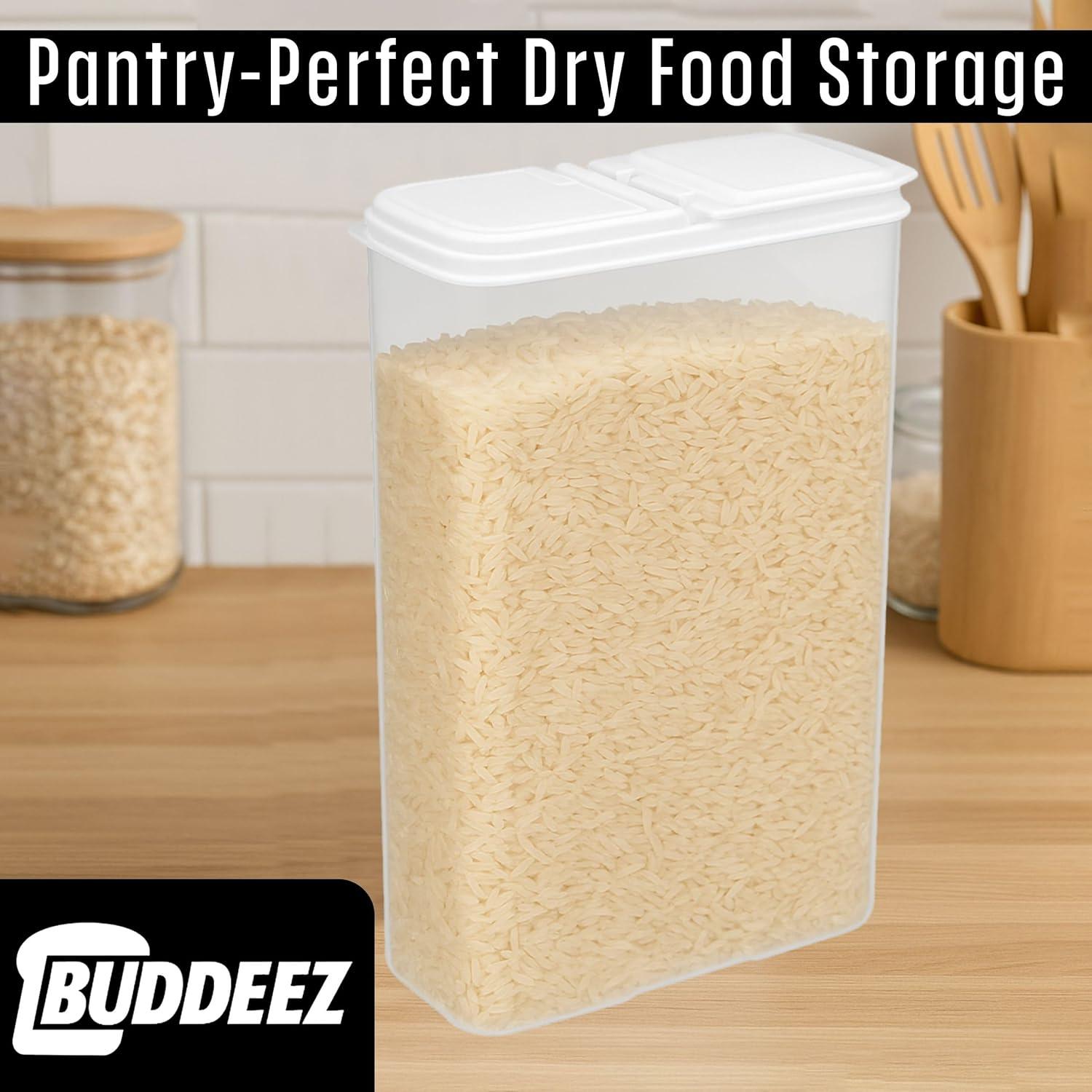 Clear BPA-Free Plastic Food Storage Dispensers Set with Flip Top Lid