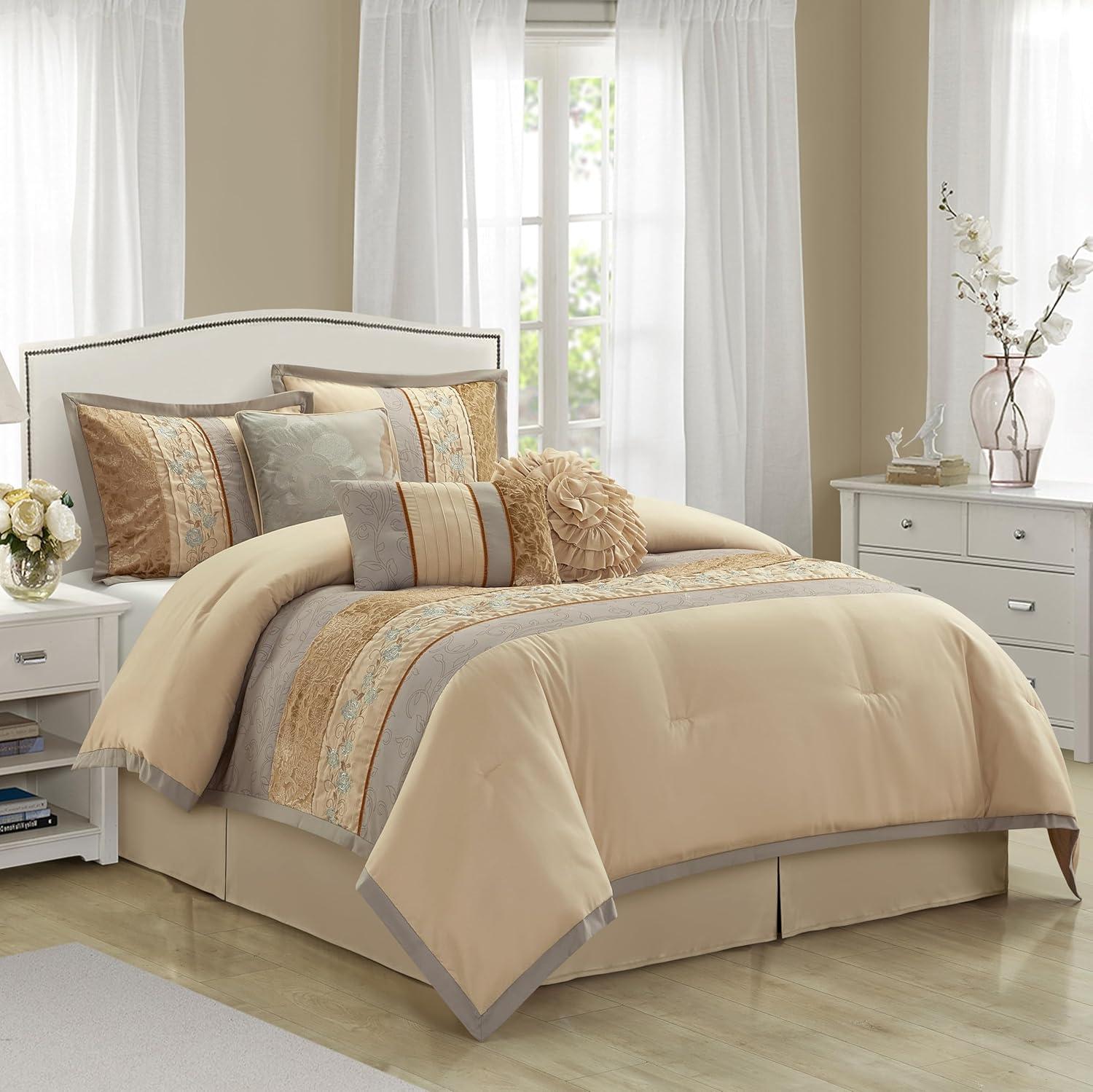 Nanshing America, Inc Riley 7 Piece Glam Comforter Set