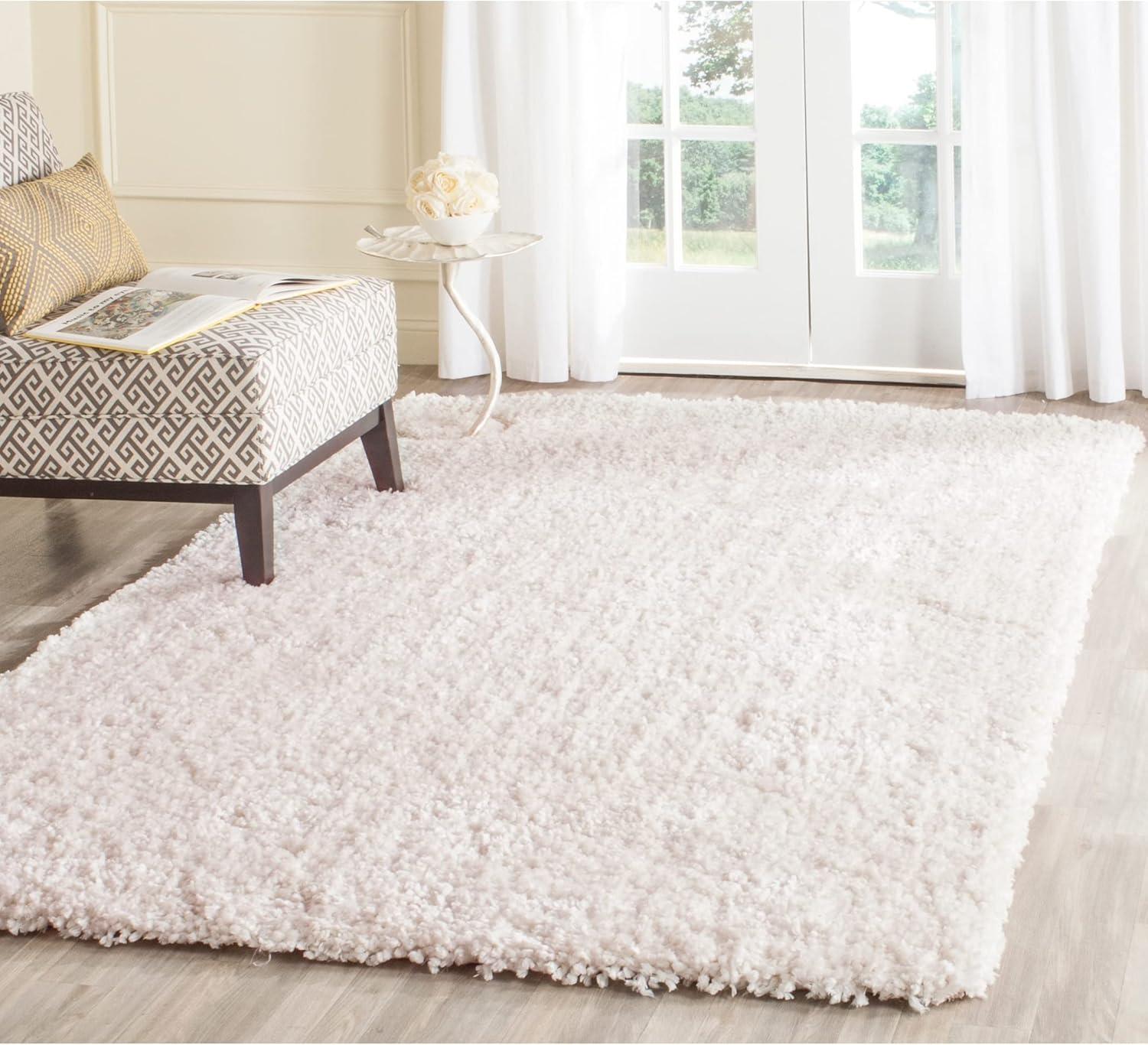 Ivory Tufted Handmade Non-slip Shag Area Rug 3' x 5'