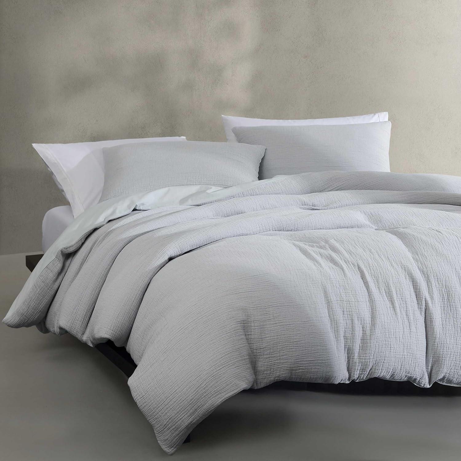 Calvin Klein Calvin Klein Washed Texture Solid Cotton Duvet Cover Set