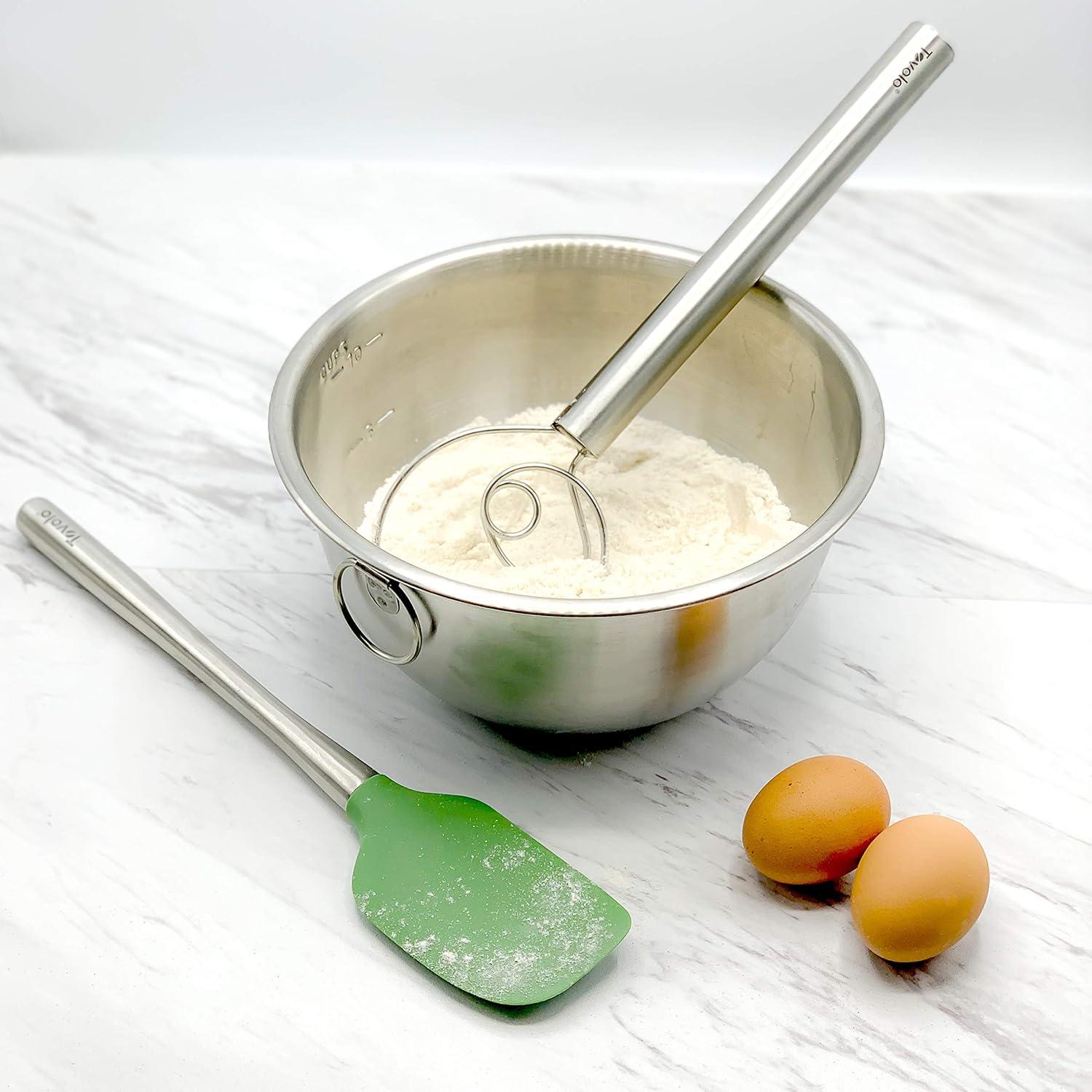 Stainless Steel 12" Dough Whisk for Baking