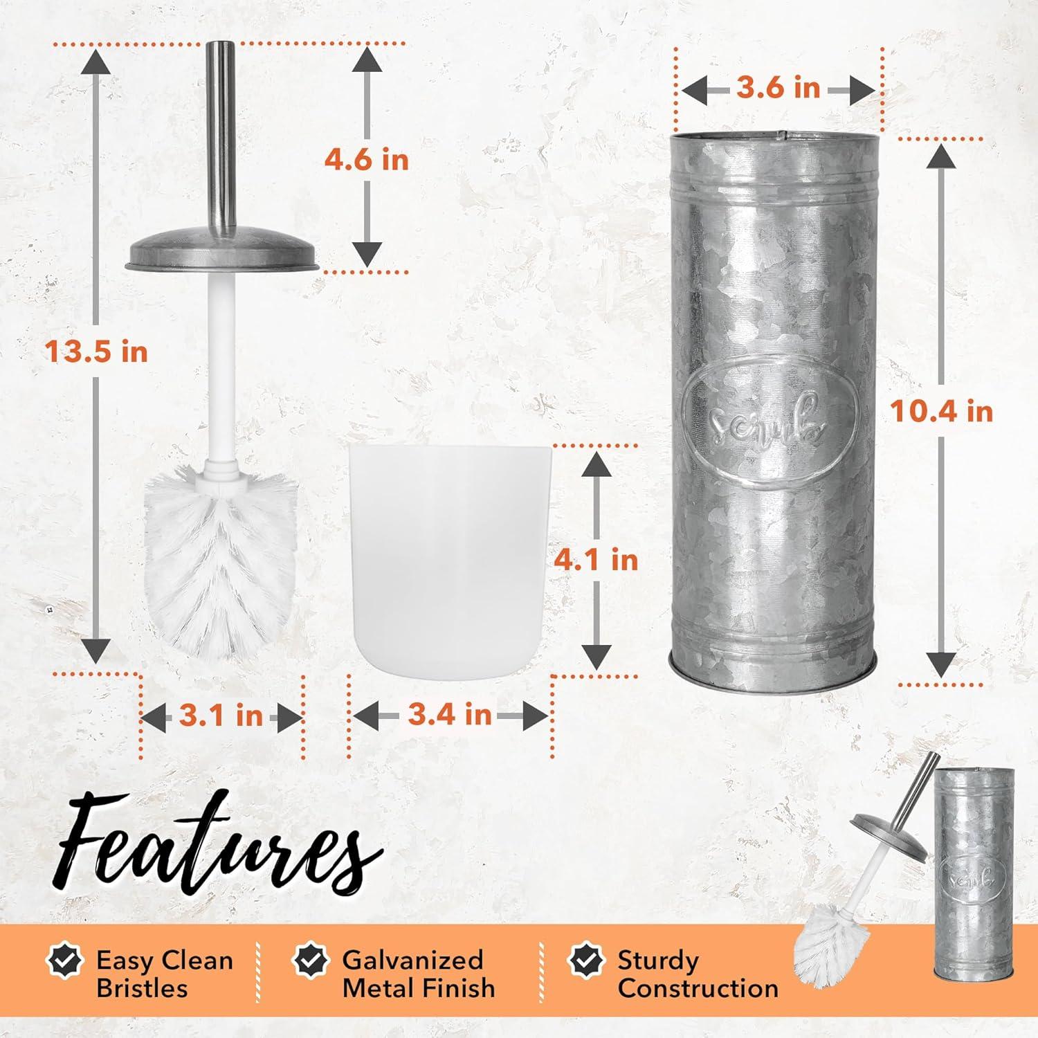Autumn Alley Metal Toilet Brush And Holder