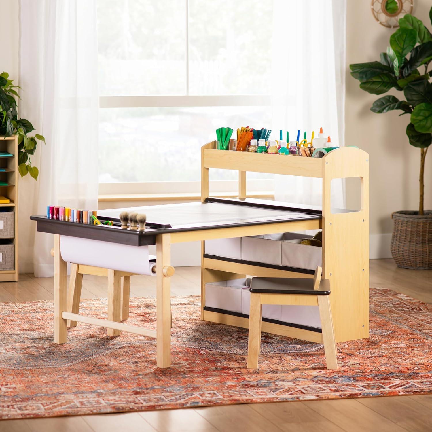 Kids Deluxe Art Center and Stool Set