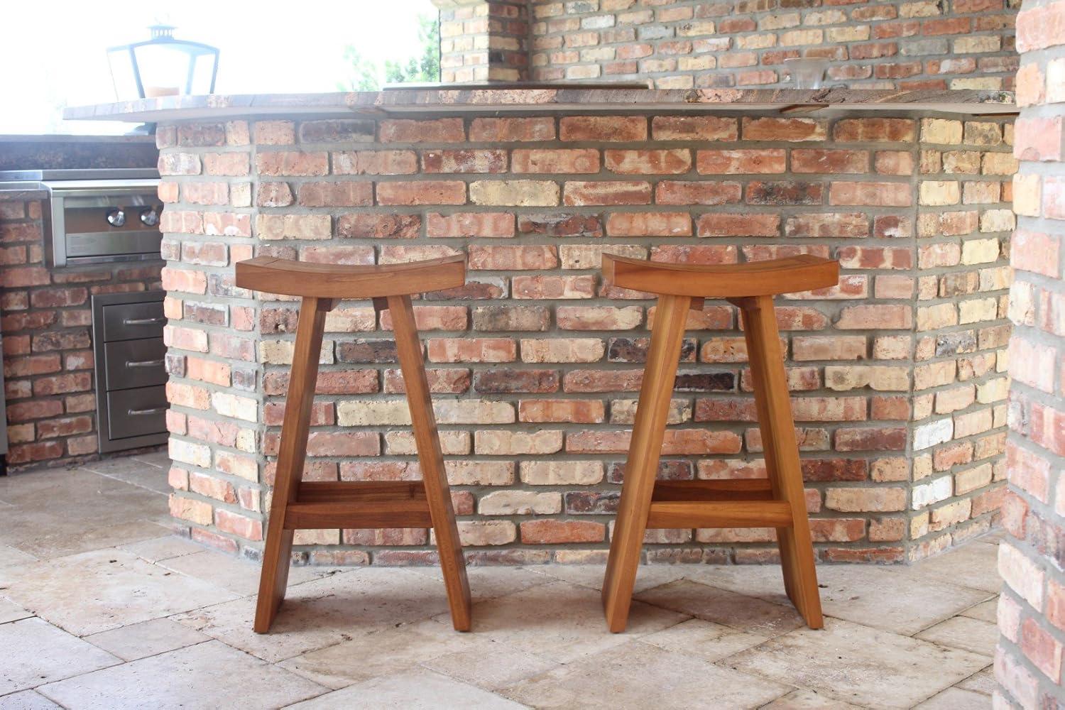 Teak 30'' Tall Indoor/Outdoor Bar Stool