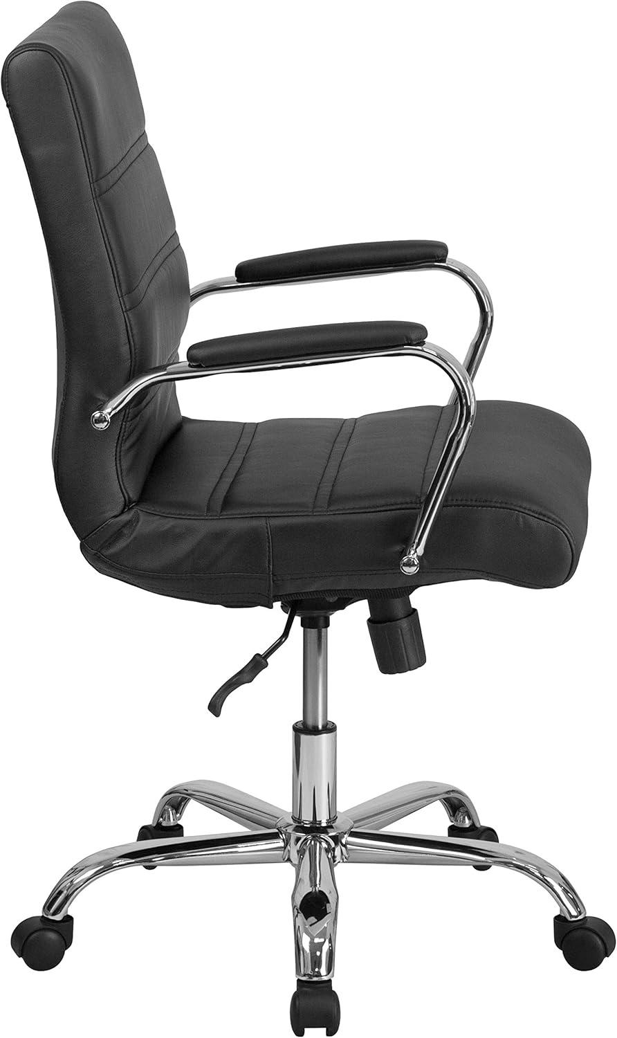 Flash Furniture Mid-Back Executive Swivel Office Chair with Metal Frame and Arms