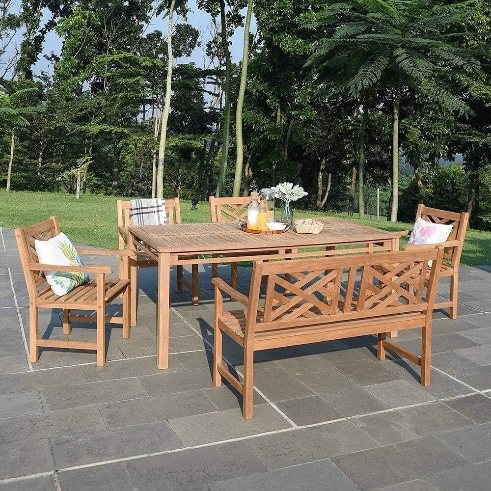 Cambridge Casual Willem Outdoor Teak Bench - Gray