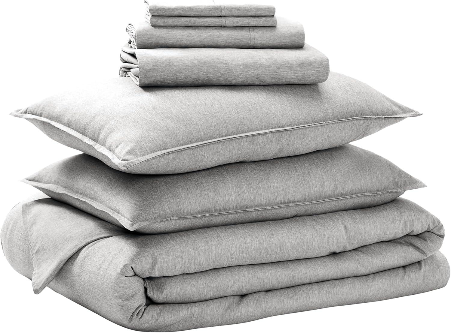 Full Double Brushed Bed in a Bag Heather Pewter by Bare Home
