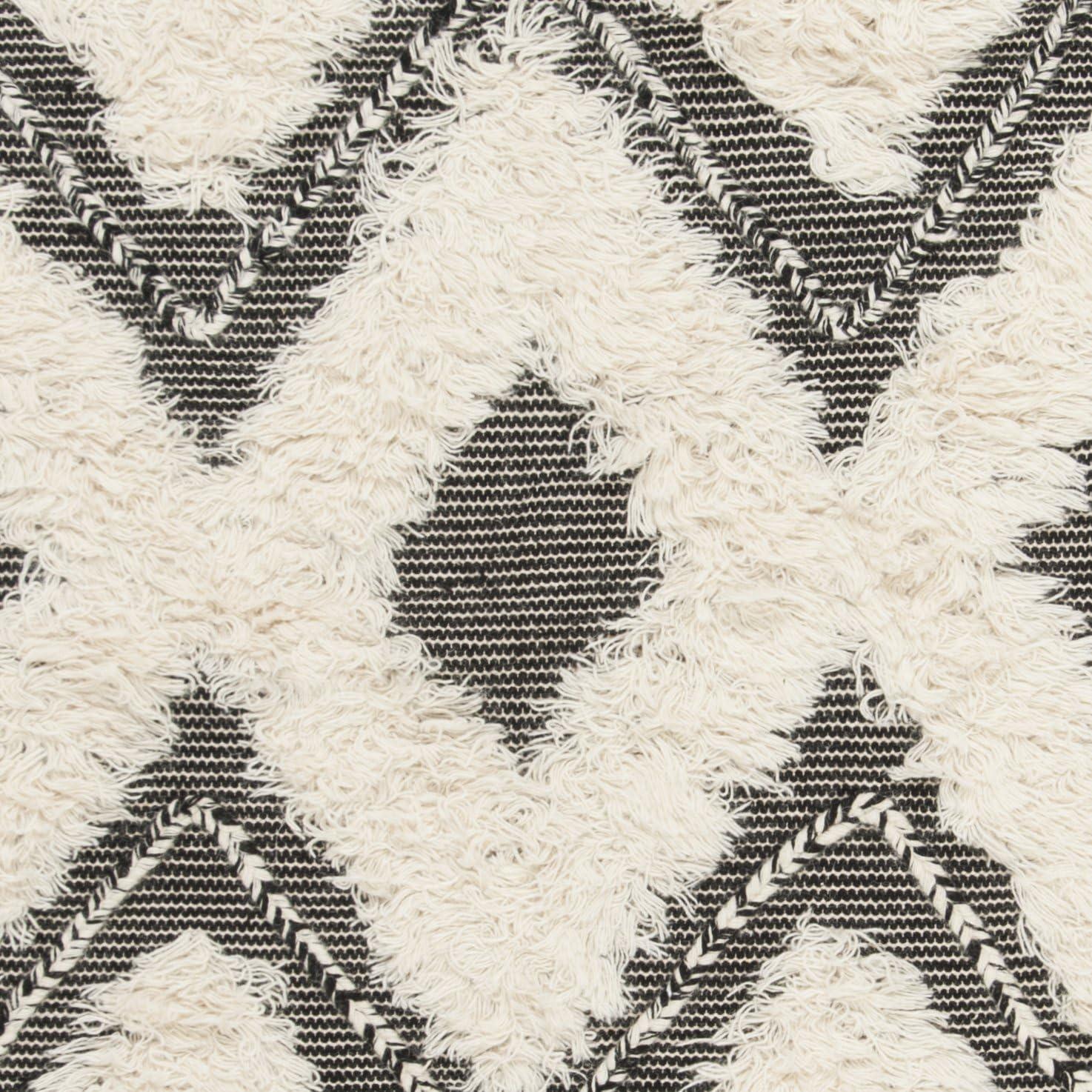 Kenya KNY903 Hand Knotted Area Rug - Black/Ivory - 8'9"x11'9" - Safavieh.