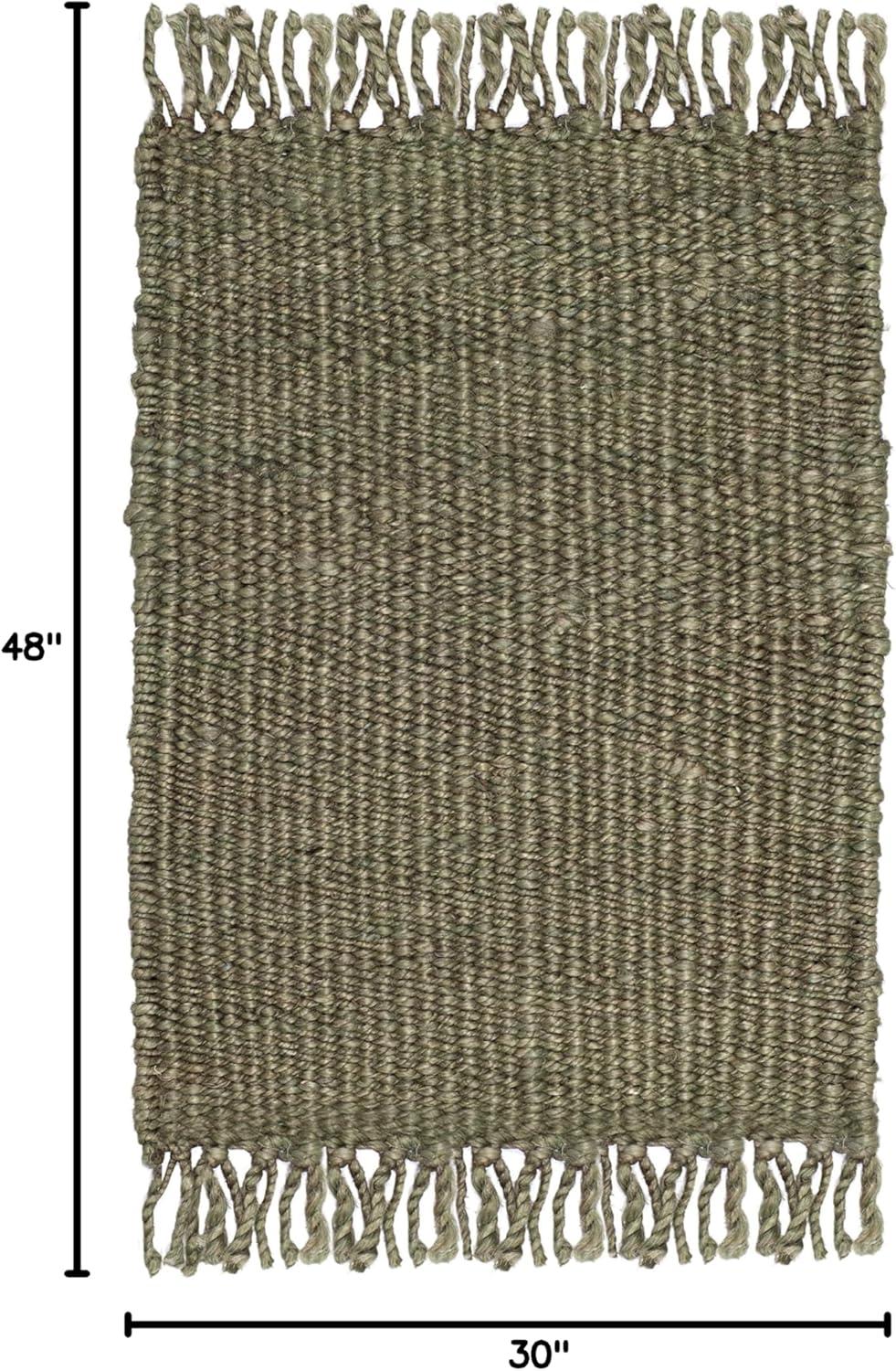 Natural Fiber NF368 Hand Woven Accent Rug - Green - 2'6"x4' - Safavieh.