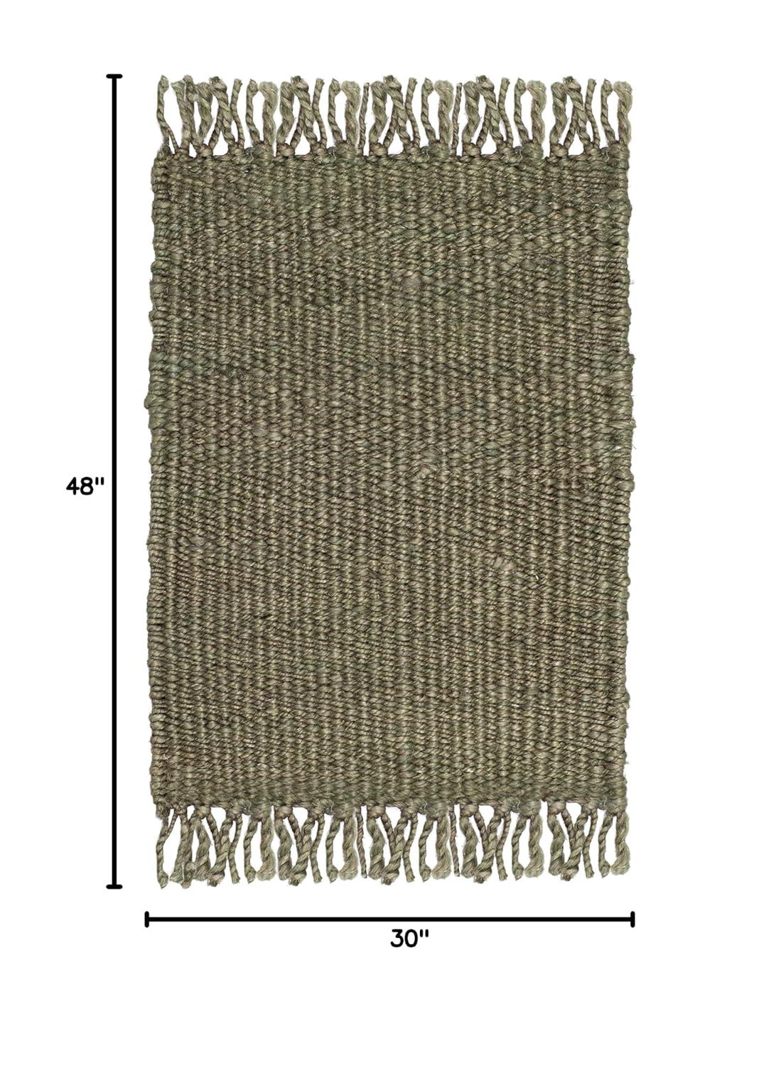 Natural Fiber NF368 Hand Woven Accent Rug - Green - 2'6"x4' - Safavieh.