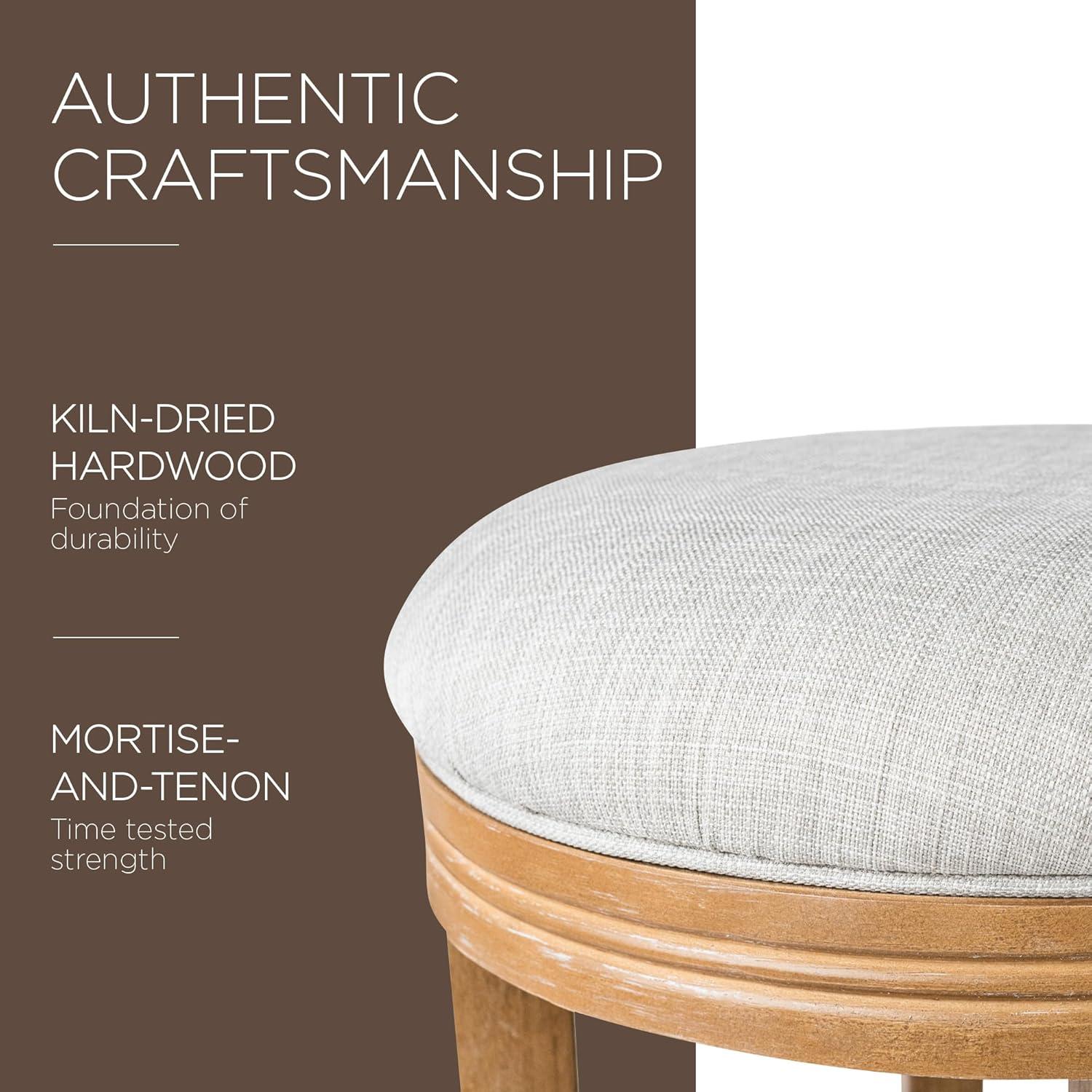 Maven Lane Maven Lane Eva Stool with Fabric Upholstery