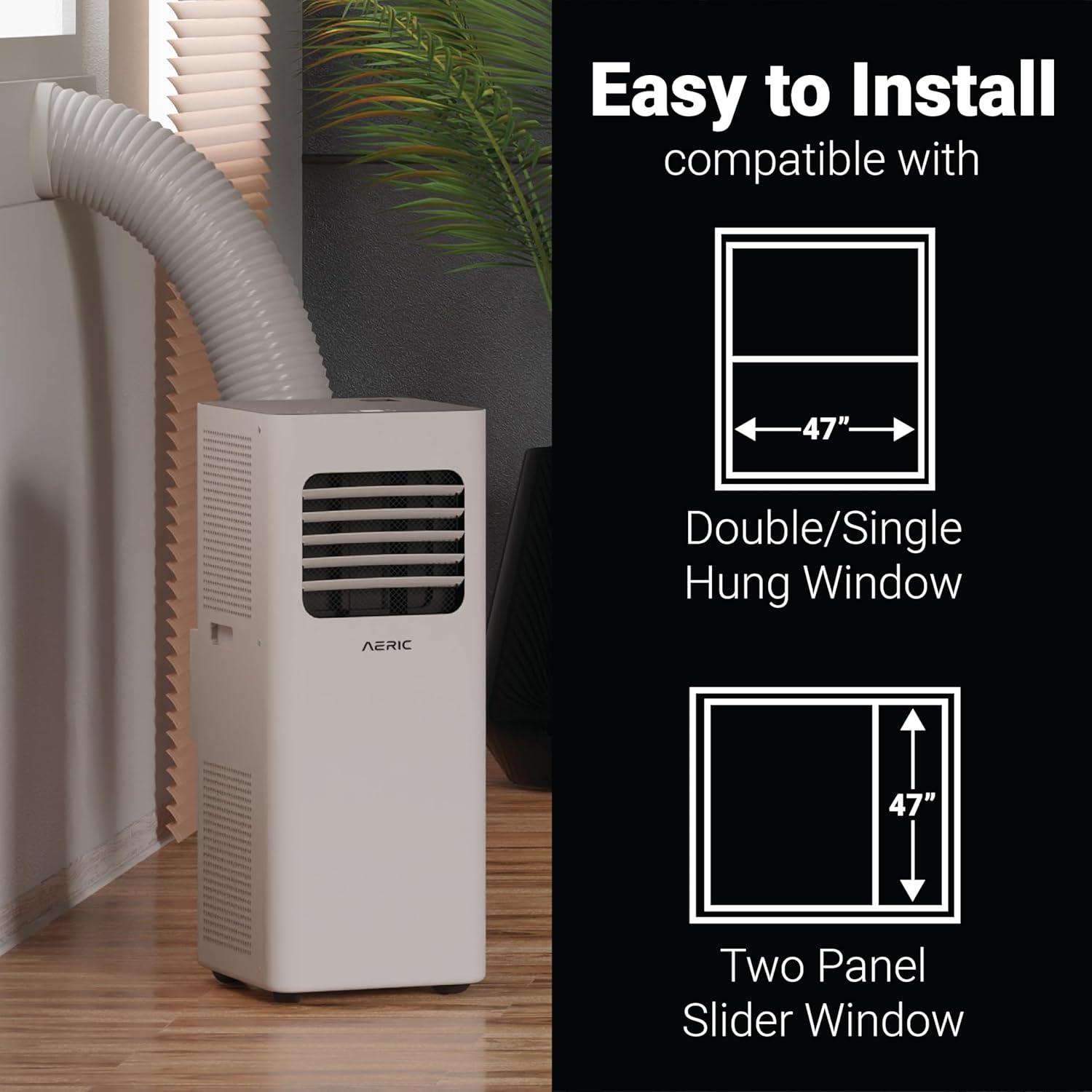 Aeric 5,500 BTU SACC (9,000 BTU ASHRAE) Portable Air Conditioner with Dehumidifier,400 Sq. Ft.