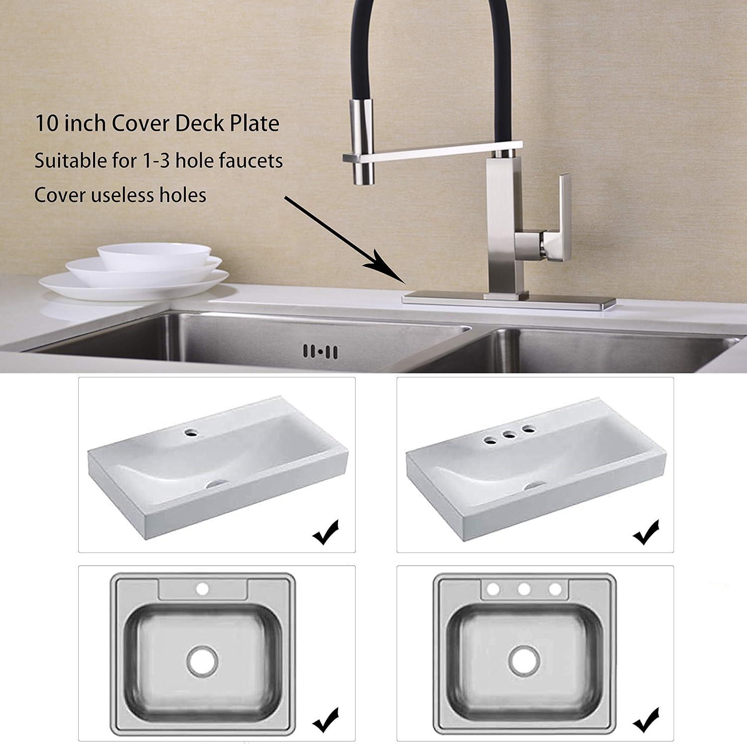 iVIGA VCC06 iVIGA 10" Sink Faucet Hole Cover Deck Plate