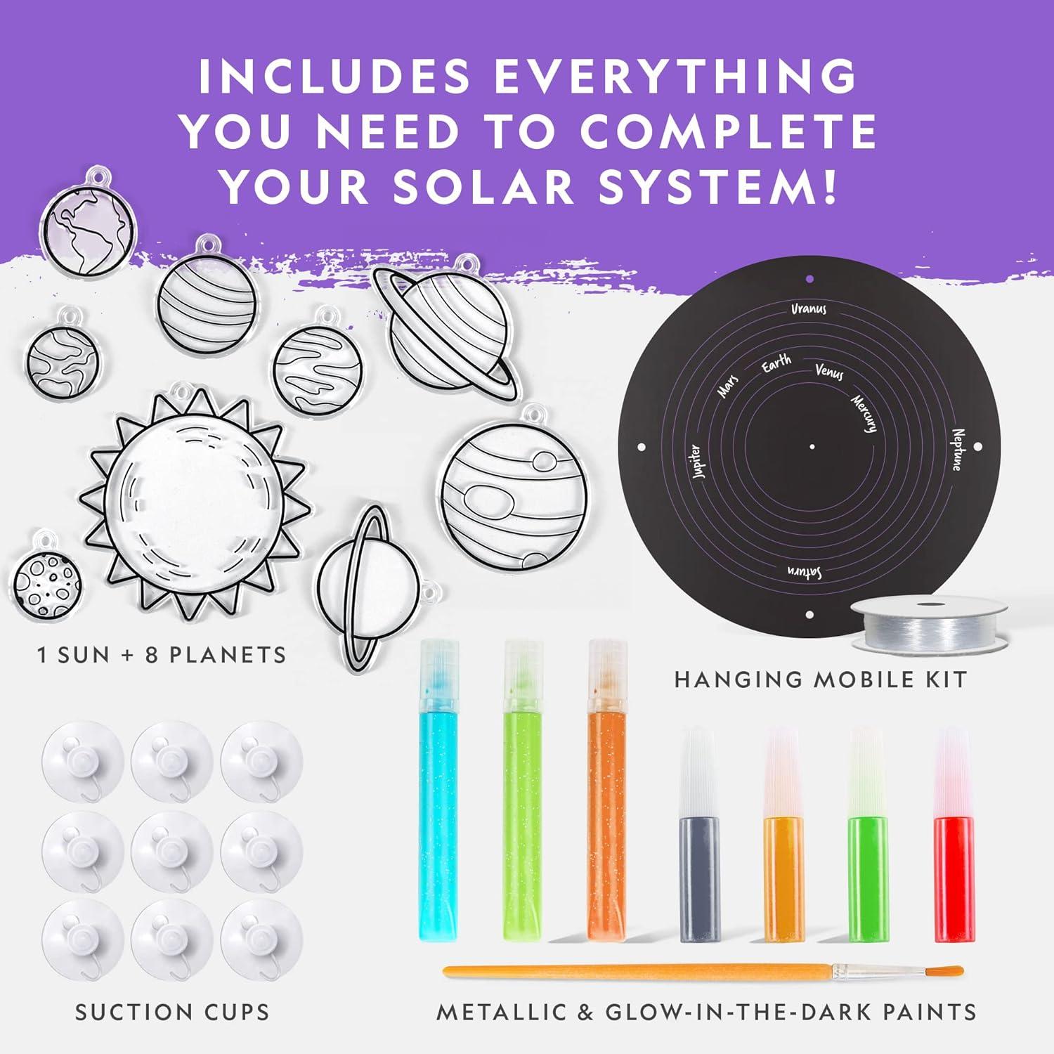 Glow-in-the-Dark Stained Glass Solar System Craft Kit