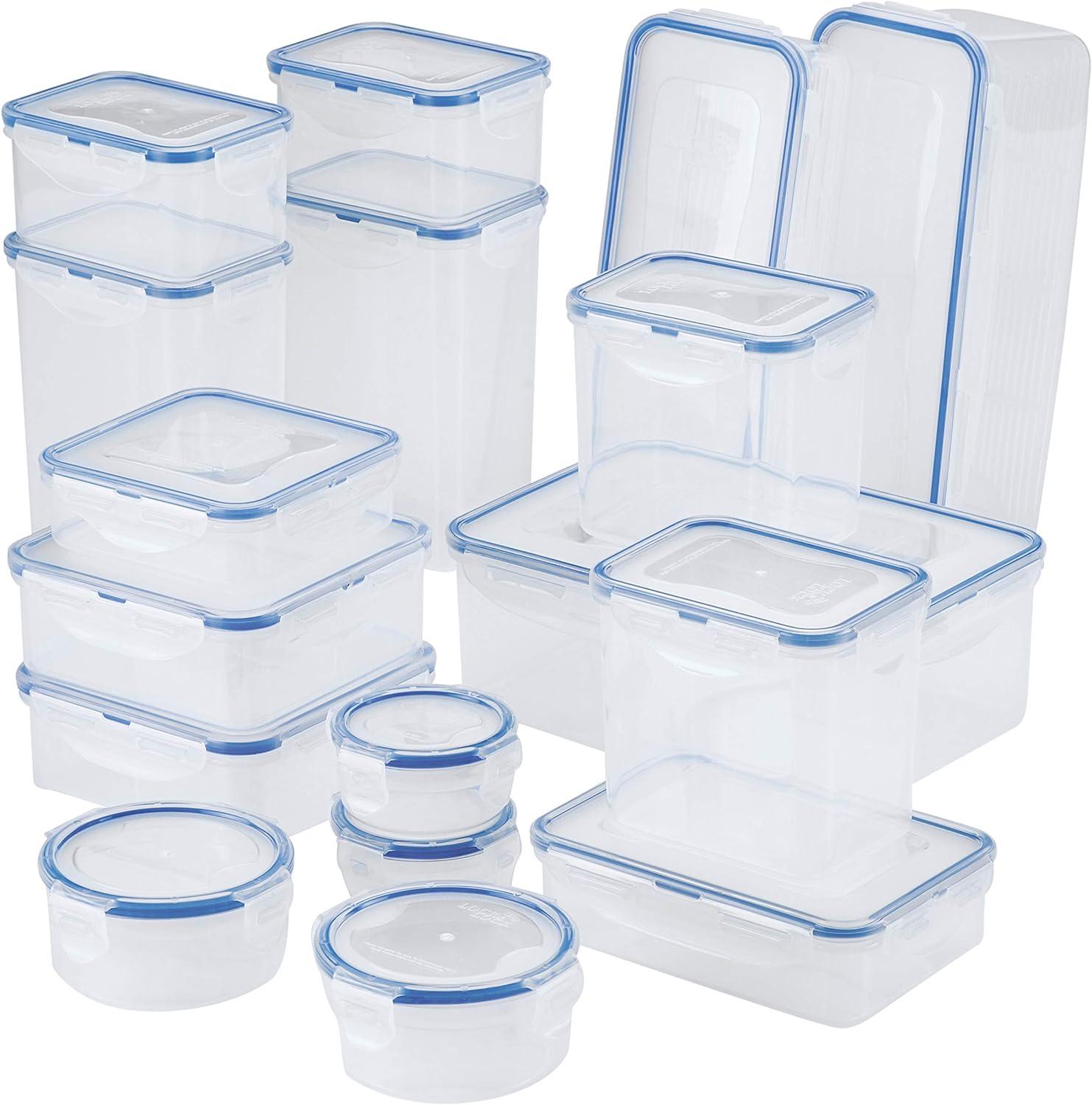 Clear BPA-Free Plastic 38-Piece Food Storage Container Set