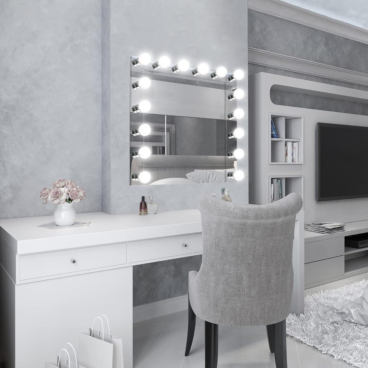 Elegant 6-Light Polished Chrome Vanity Wall Fixture