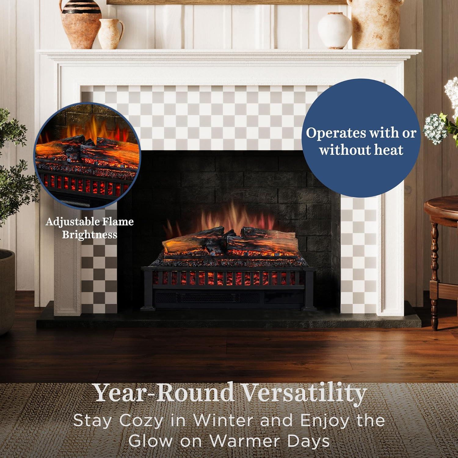 Country Living Country Living Infrared Electric Log Set Heater - Faux Logs Insert with Flickering Flames
