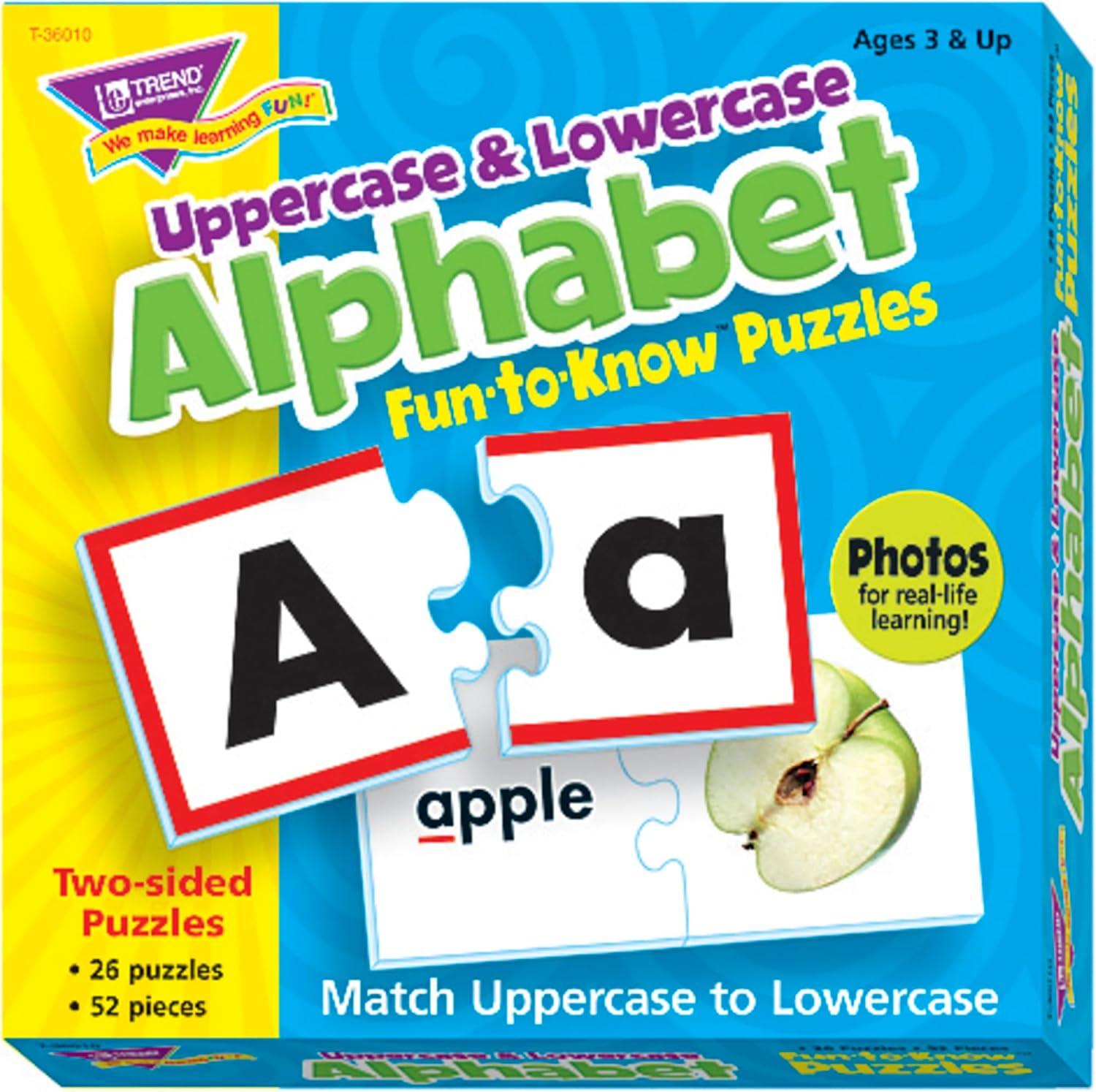 TREND Uppercase & Lowercase Alphabet Fun-to-Know® Puzzles