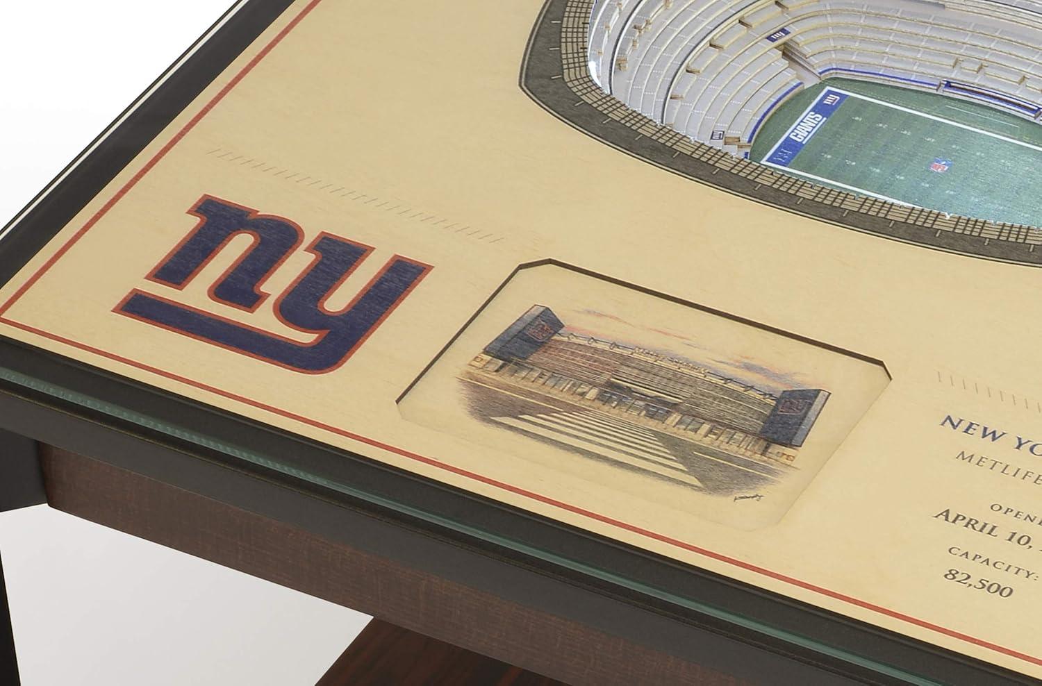 NFL New York Giants 25-Layer StadiumViews Lighted End Table