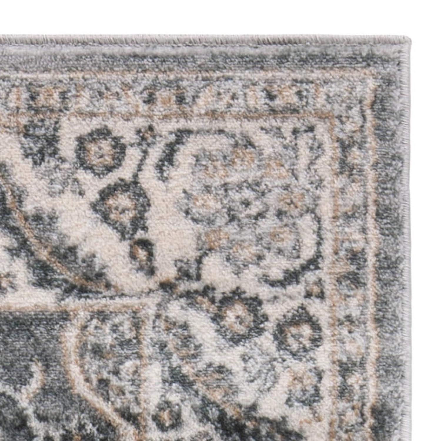 Isabella ISA912 Power Loomed Area Rug - Grey/Dark Grey - 4'x6' - Safavieh.