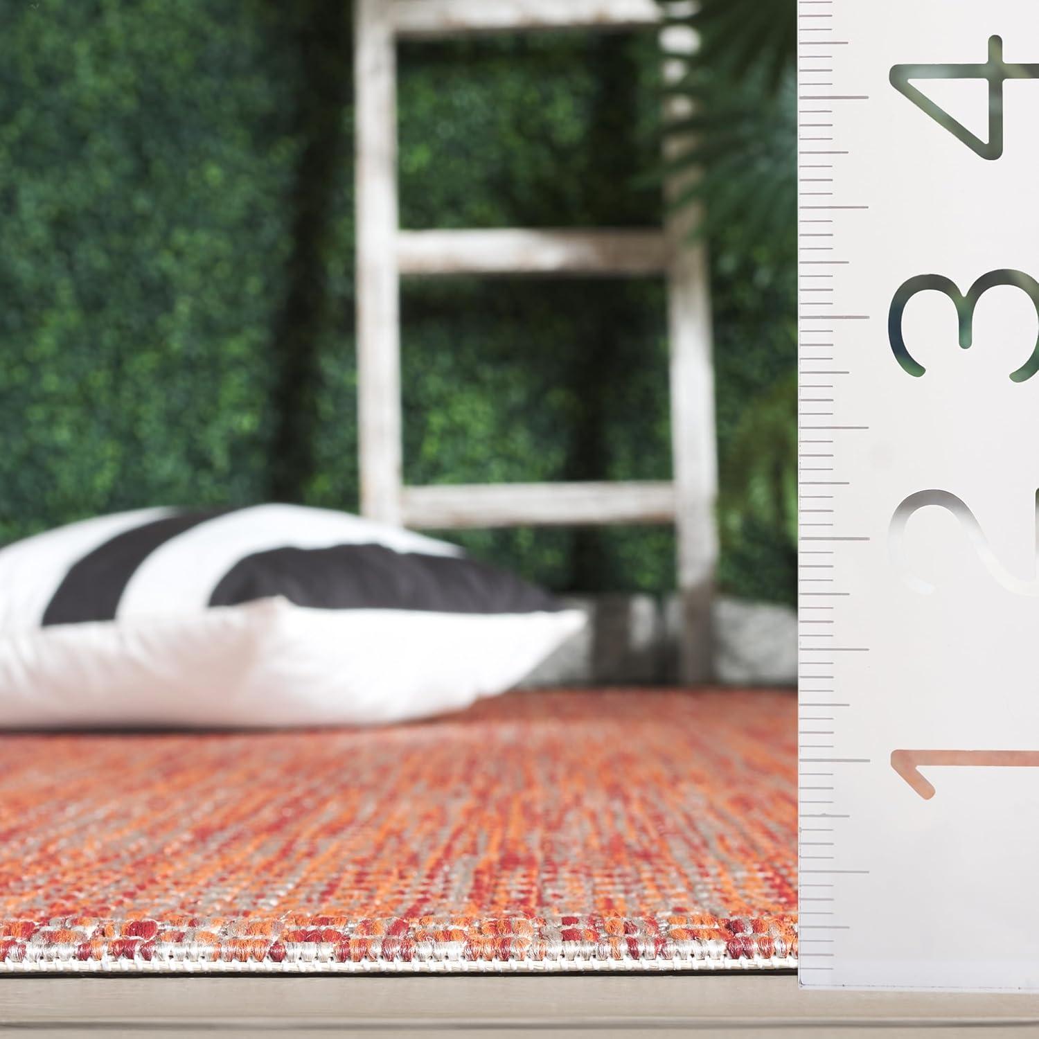 Courtyard CY8521 Power Loomed Indoor/Outdoor Area Rug - Red/Beige - 6'7"x6'7" - Safavieh.