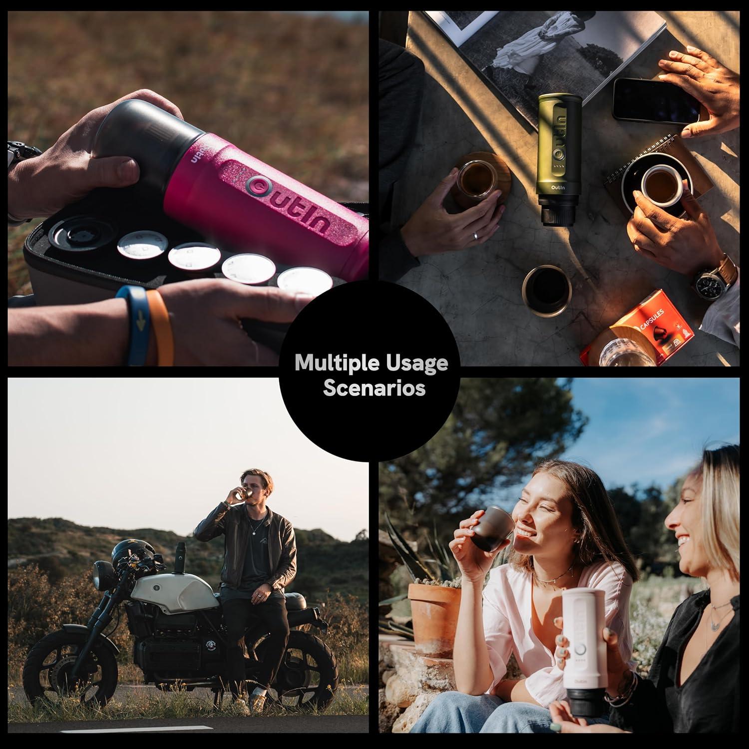 OutIn Nano Portable Electric Espresso Machine Space Gray