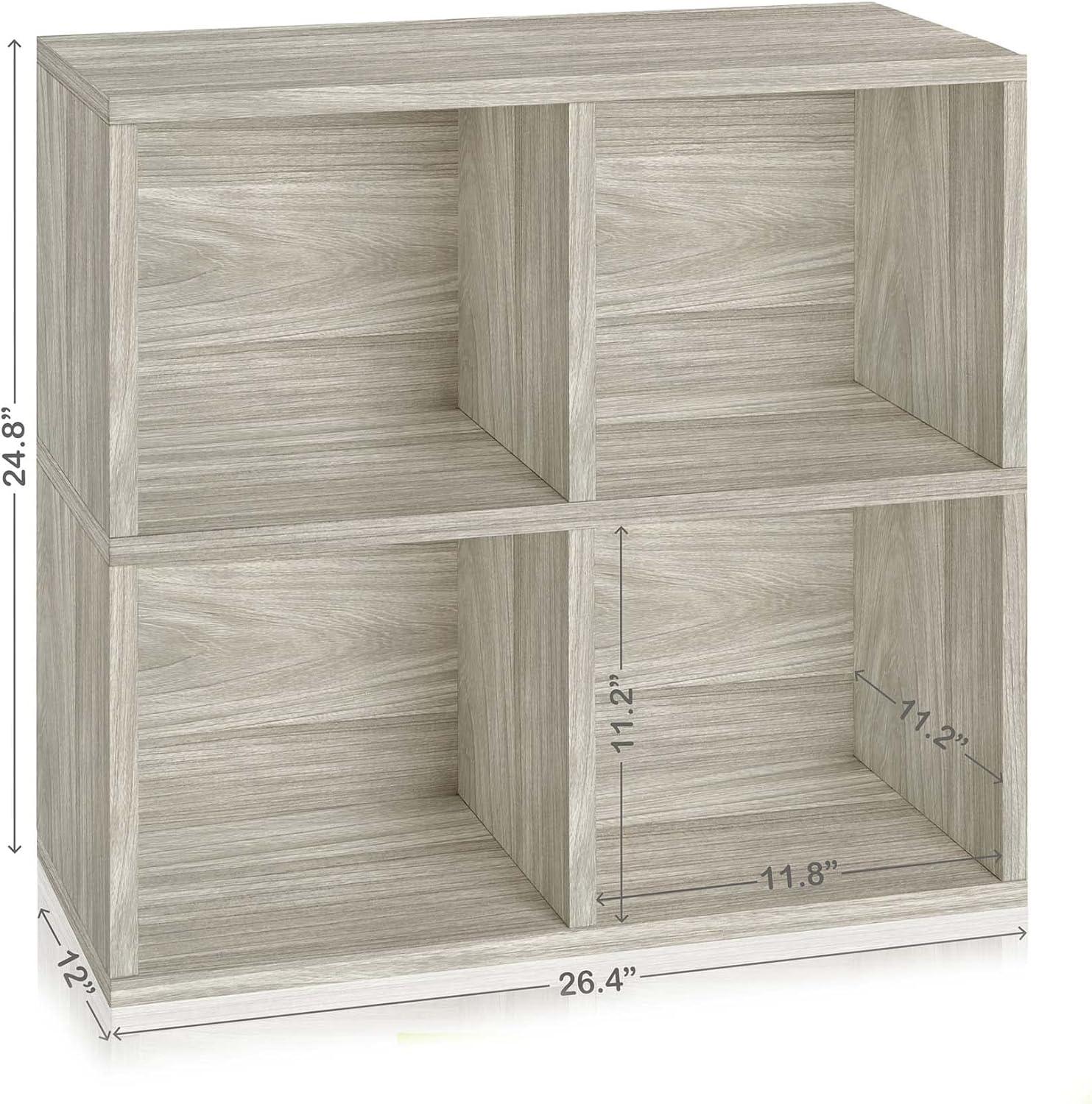 Way Basics Quartet 4-Cubby Bookcase