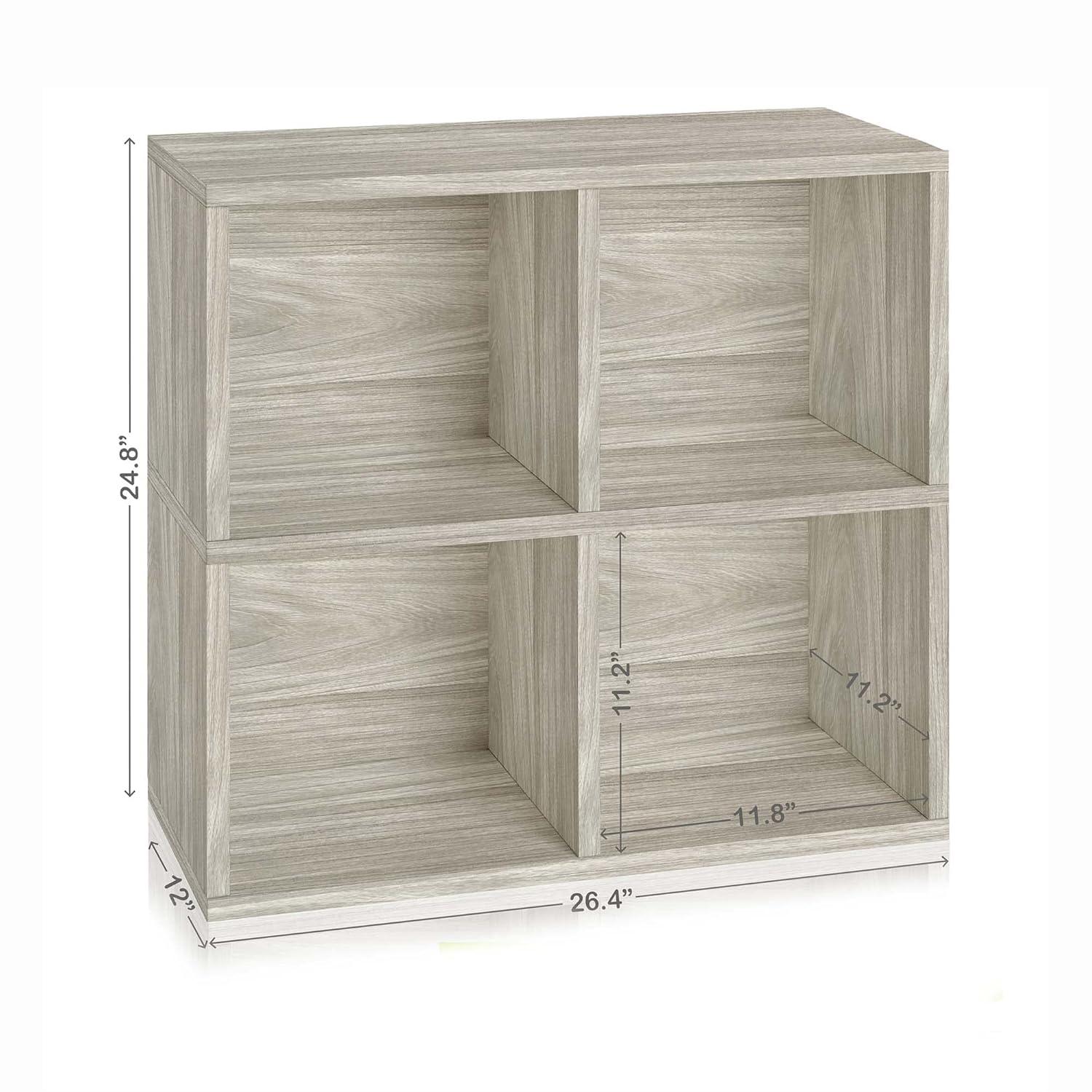 Way Basics Quartet 4-Cubby Bookcase