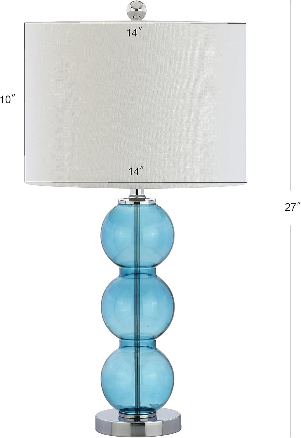 Jonathan Y Lighting Jyl1070 Bella 1 Light 27" Tall Led Buffet Table Lamp Set Of (2) - Blue