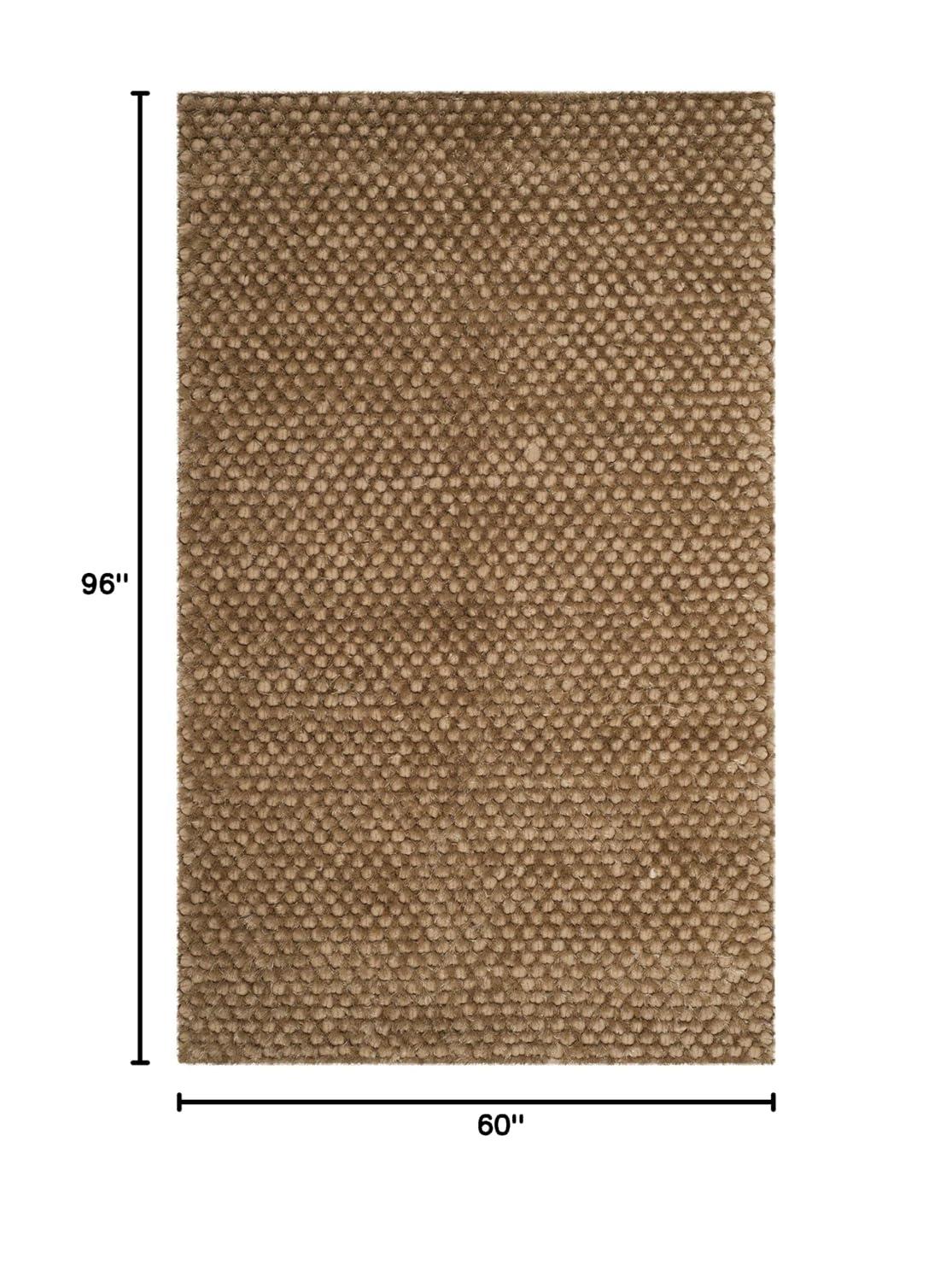 Saint Tropez Shag STS641 Hand Woven Area Rug - Taupe - 5'x8' - Safavieh.