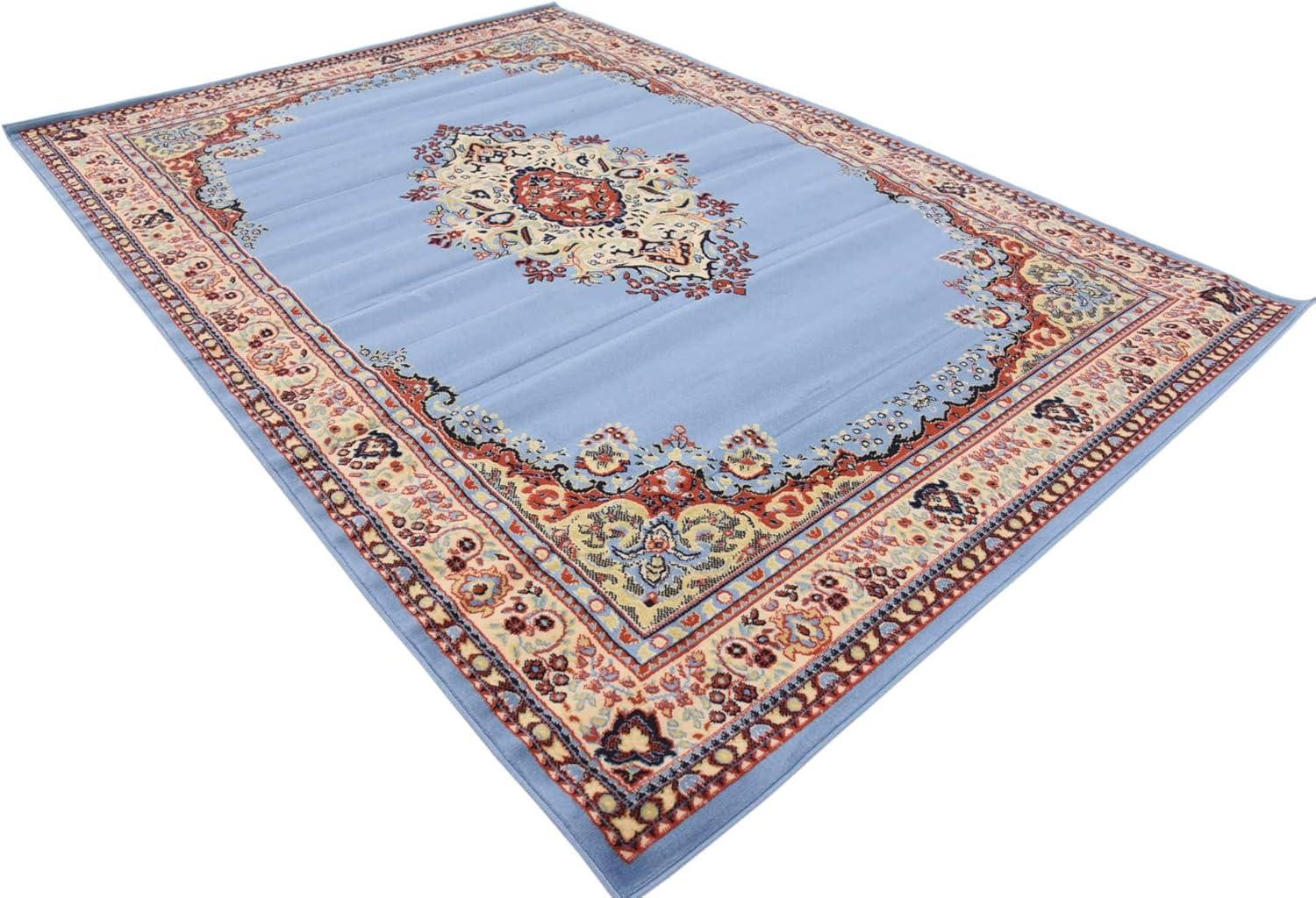Handmade Terracotta Medallion 7' x 10' Easy Care Rug