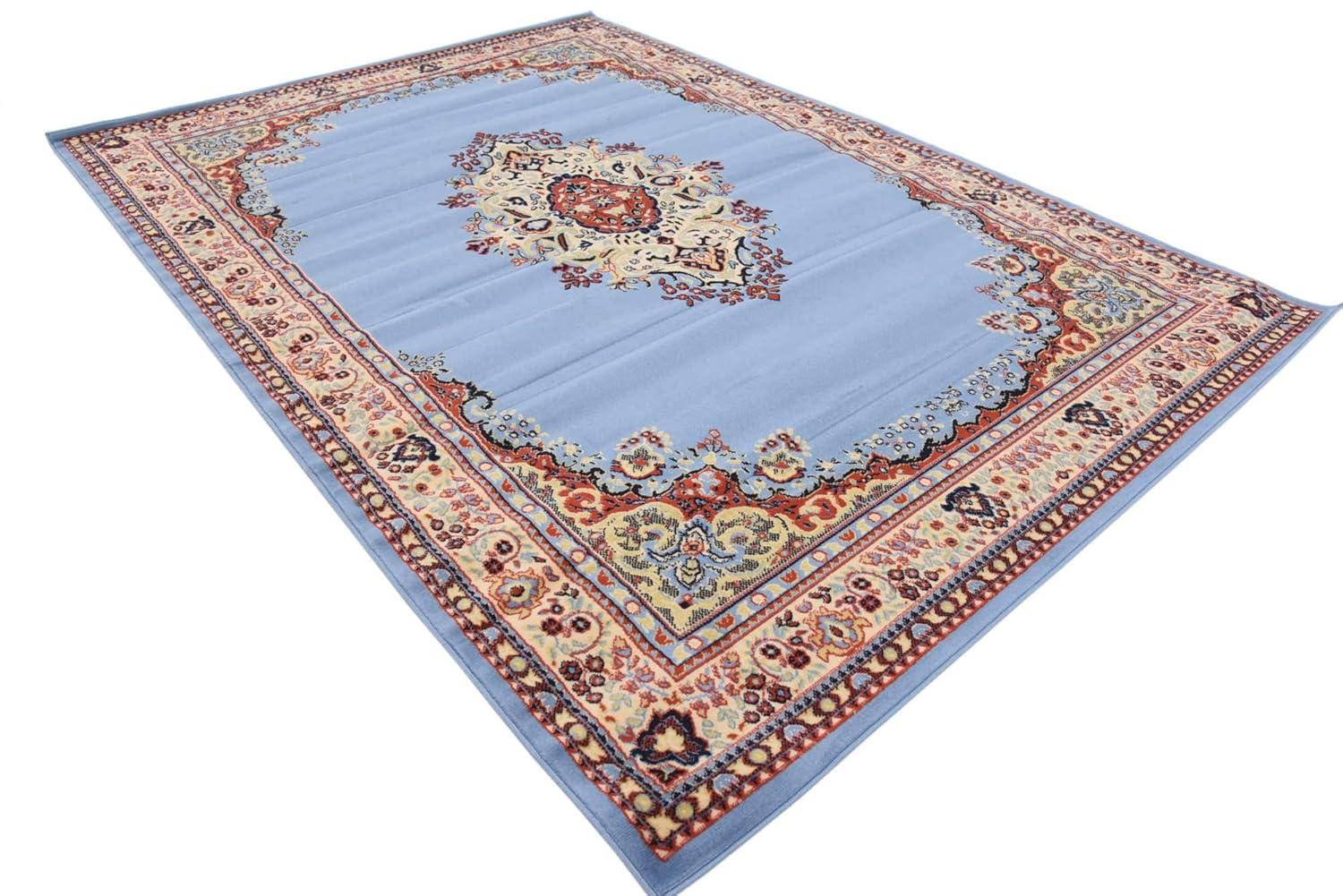 Handmade Terracotta Medallion 7' x 10' Easy Care Rug