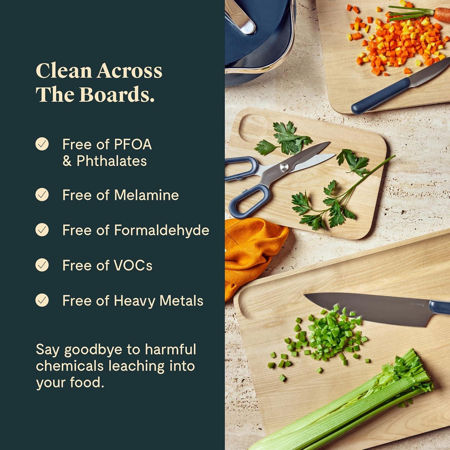 Caraway Birch Wood 4-Piece Cutting Board Set
