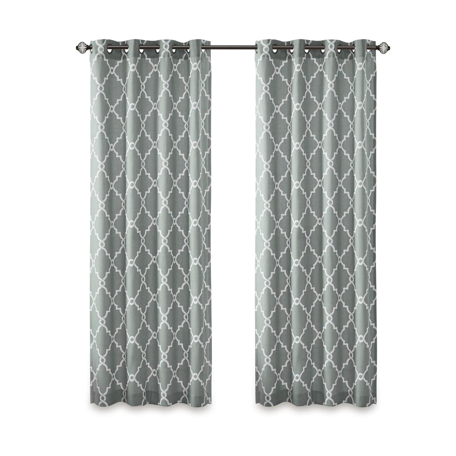 Madison Park Fretwork Print Grommet Top Single Window Curtain Panel & Reviews | Wayfair