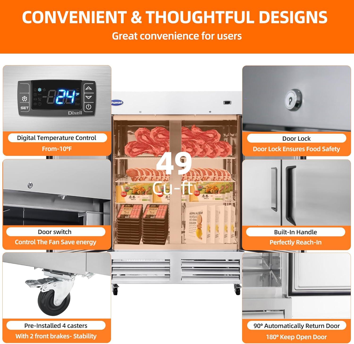 Arctic Air AR49 49 Cubic Feet Stainless Steel Refrigerator