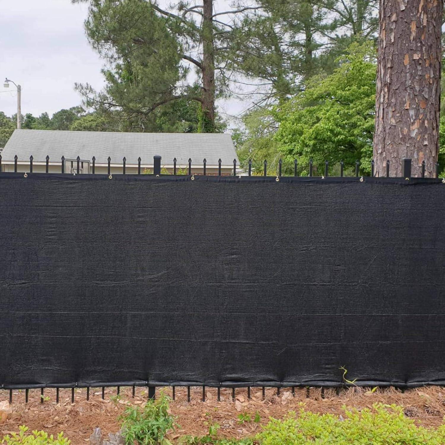 Bibana 4ft x 50ft Privacy Fence Screen Windscreen Shade Cloth for Garden and Balcony - Black