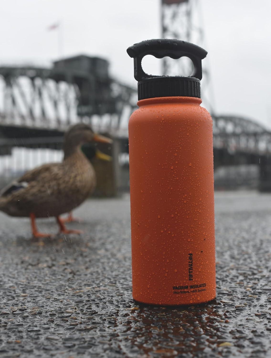 Fifty/Fifty 40oz Bottle with 3 Finger Grip Lid