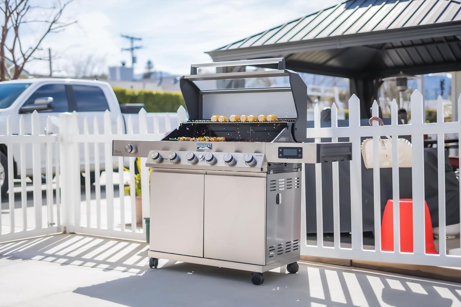 Denali 6-Burner Stainless Steel Natural Gas Grill with Side Burner