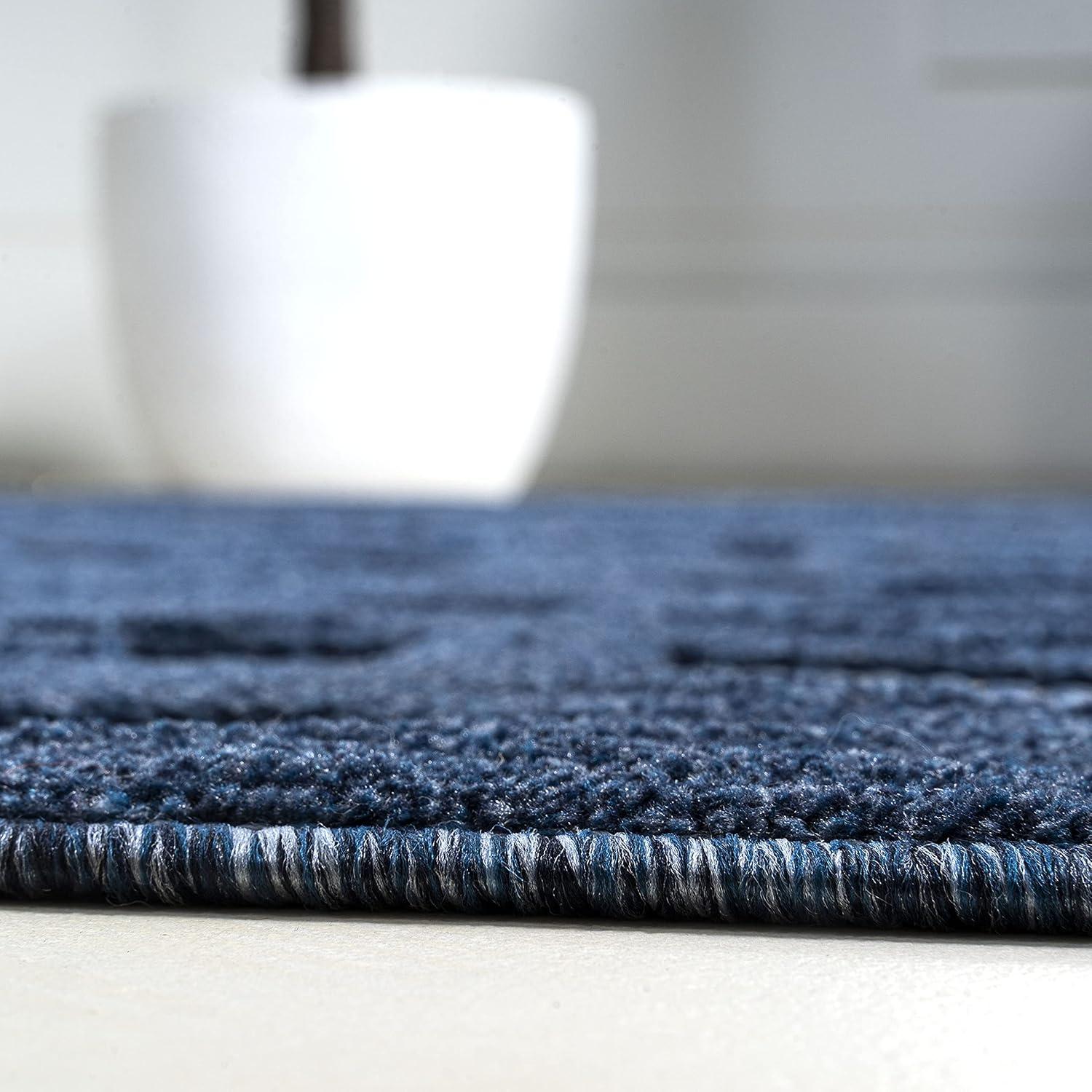 8'x10' Talaia Neutral Geometric Indoor/Outdoor Area Rug, Navy - JONATHAN Y