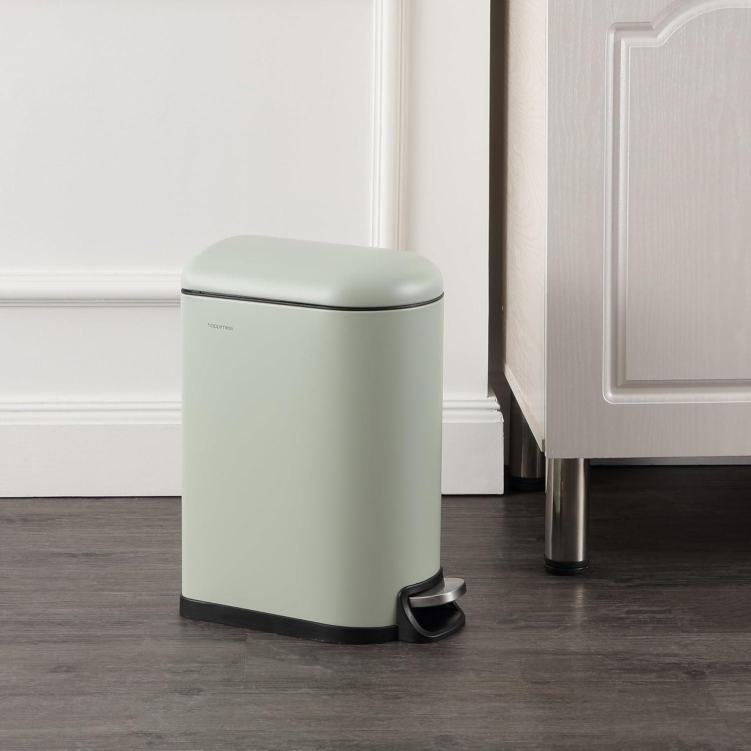 Pistachio Gelato Stainless Steel 2.6-Gallon Step Trash Can