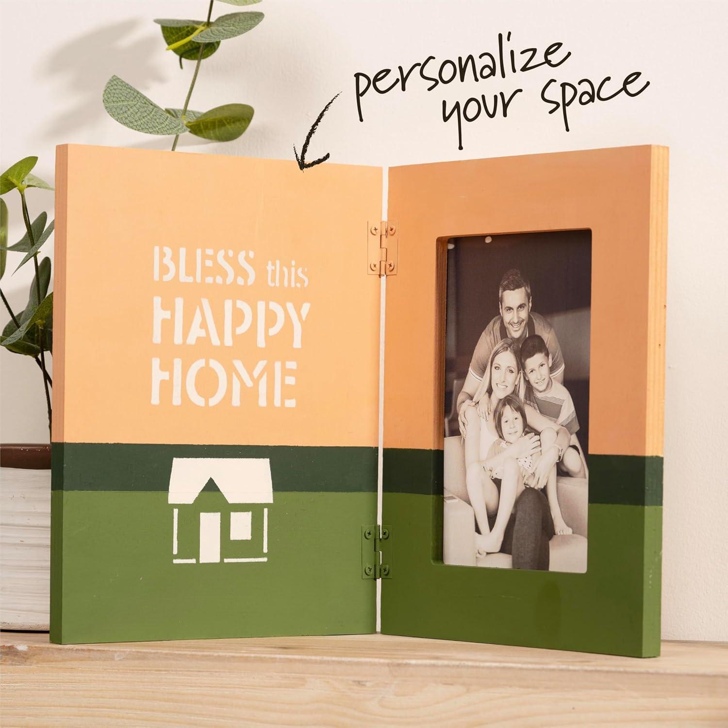 Plaid, Unpainted Wood Hinged Photo Frame, for DIY Arts and Crafts Projects