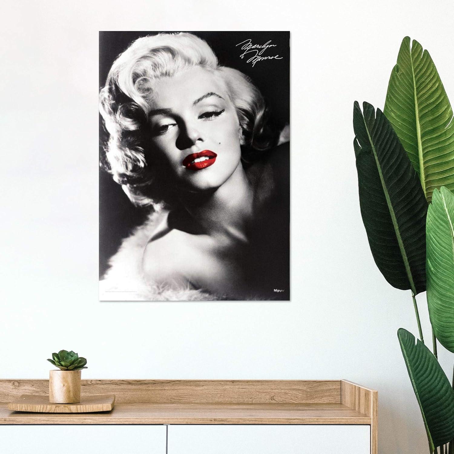 Marilyn Monroe Black and White Framed Portrait Poster