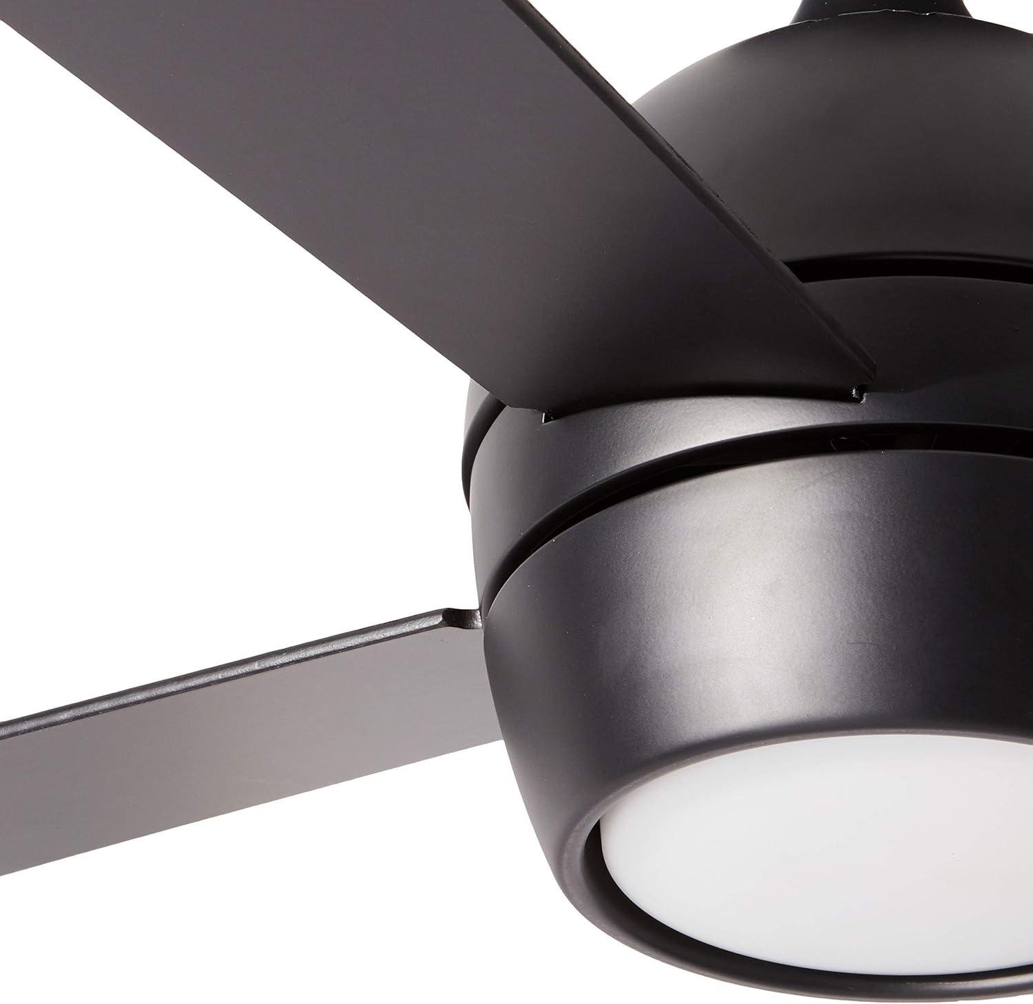 Indi Ceiling Fan + Light - Matte Black / 44"